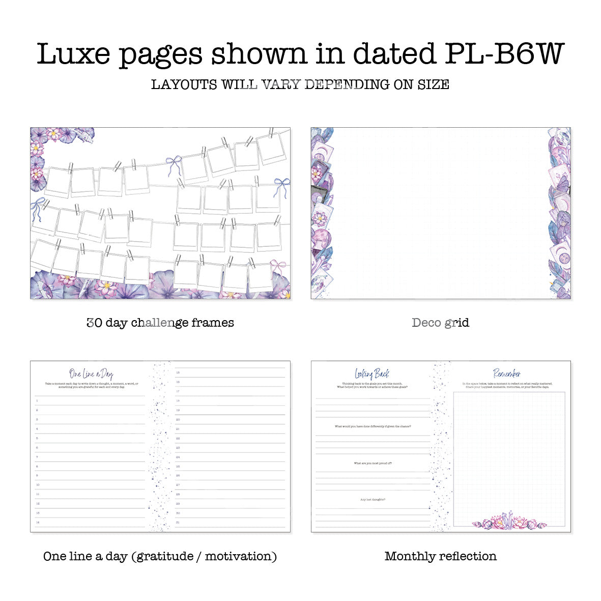 Dream Chaser Inserts Luxe Weekly Printable