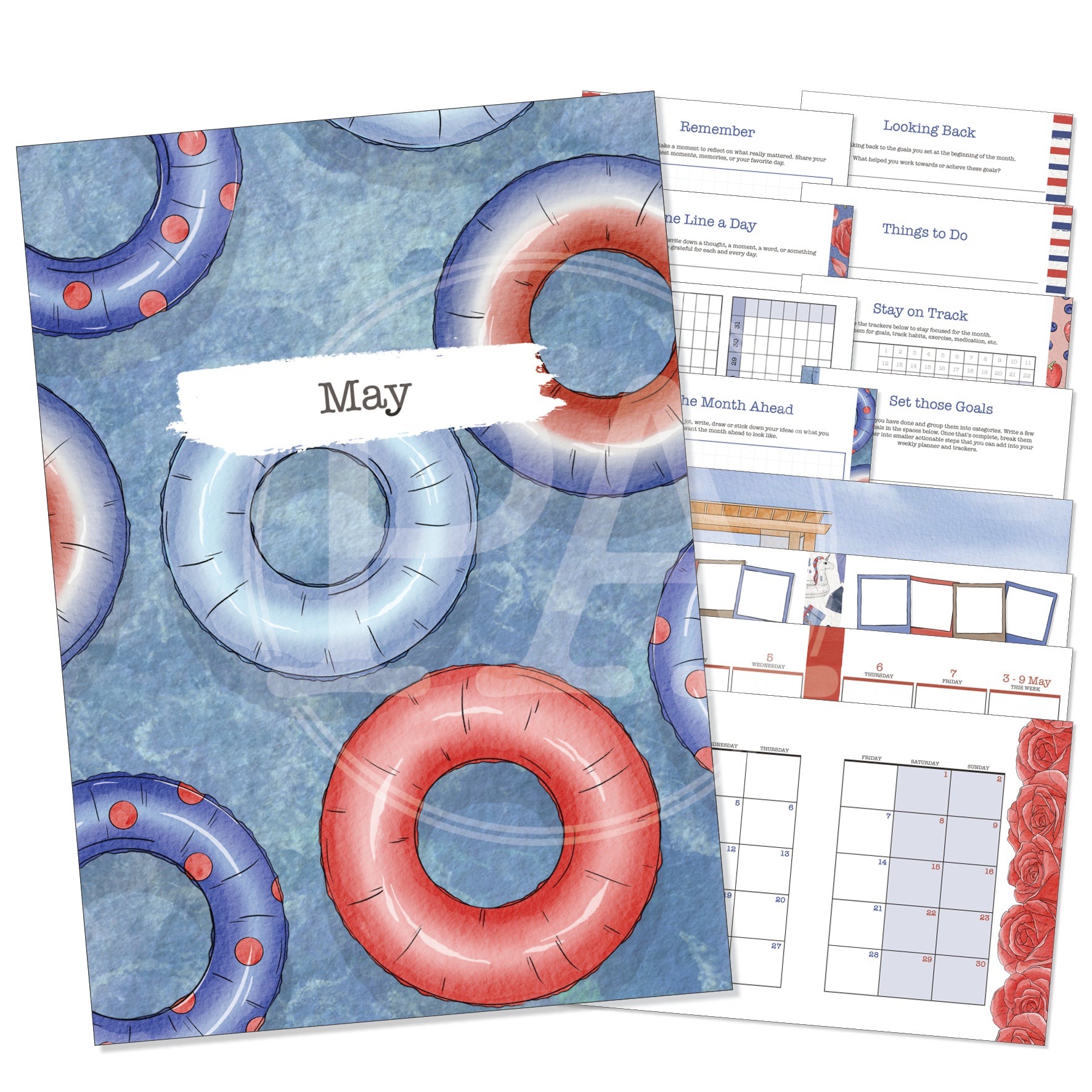 Poolside Printable Luxe Weekly Inserts