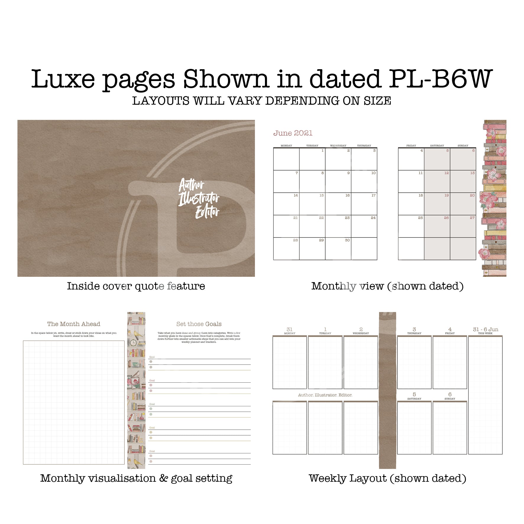Chapter 3 Printable Luxe Weekly Inserts