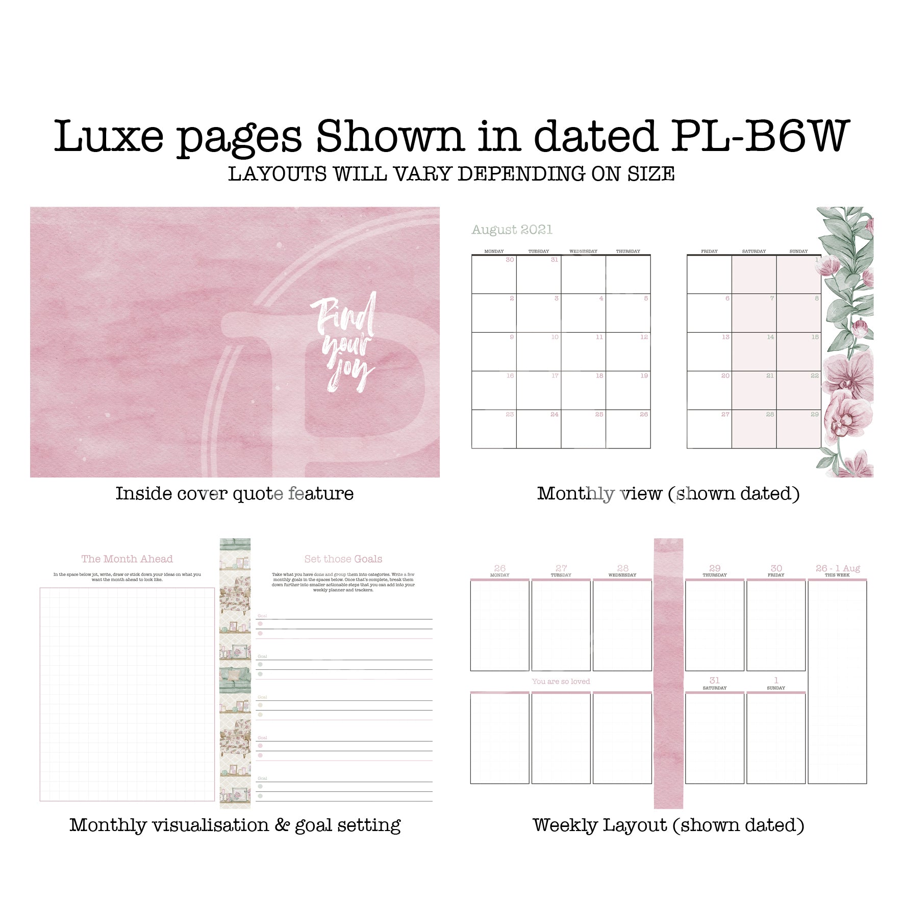 Hygge Life Printable Luxe Weekly Inserts
