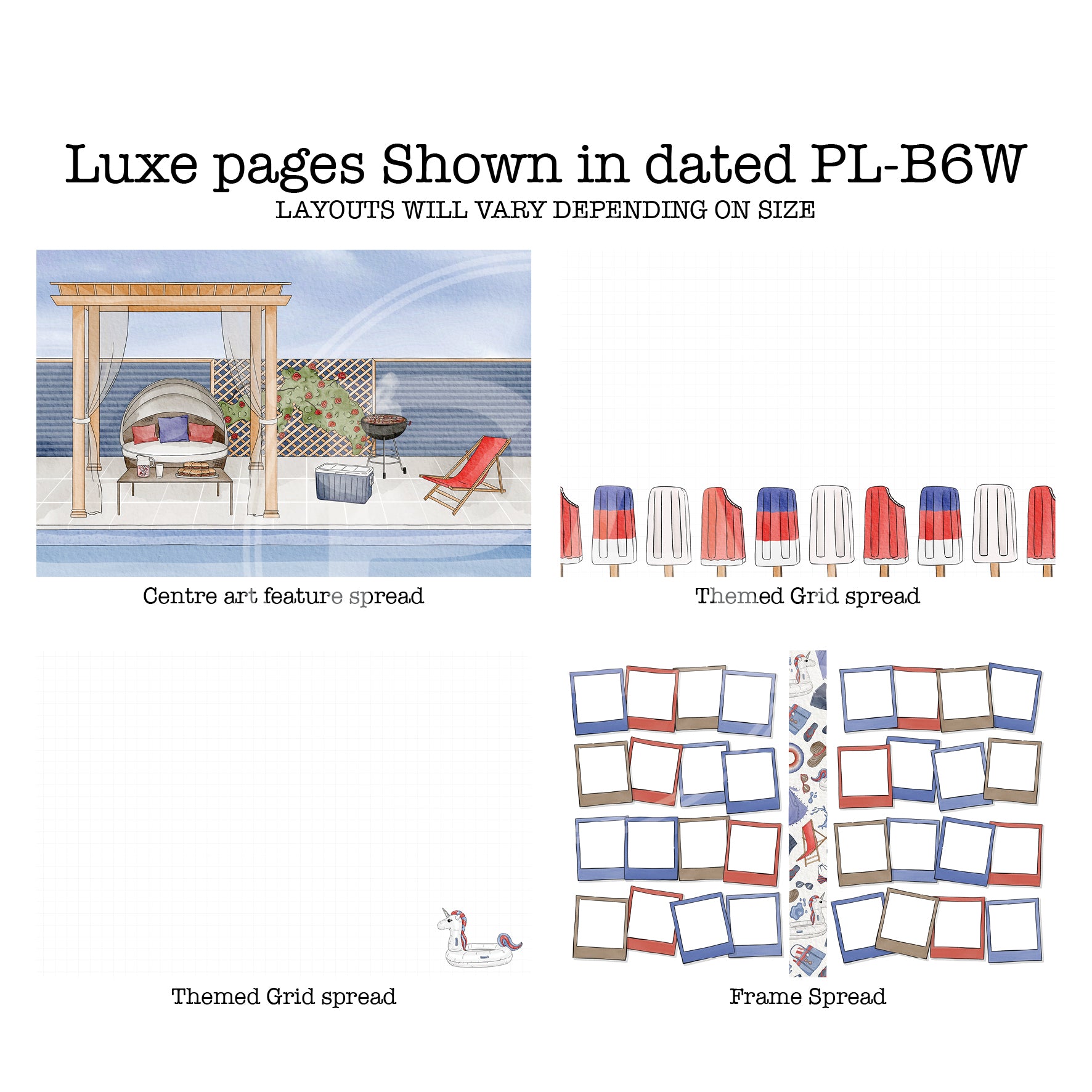Poolside Printable Luxe Weekly Inserts