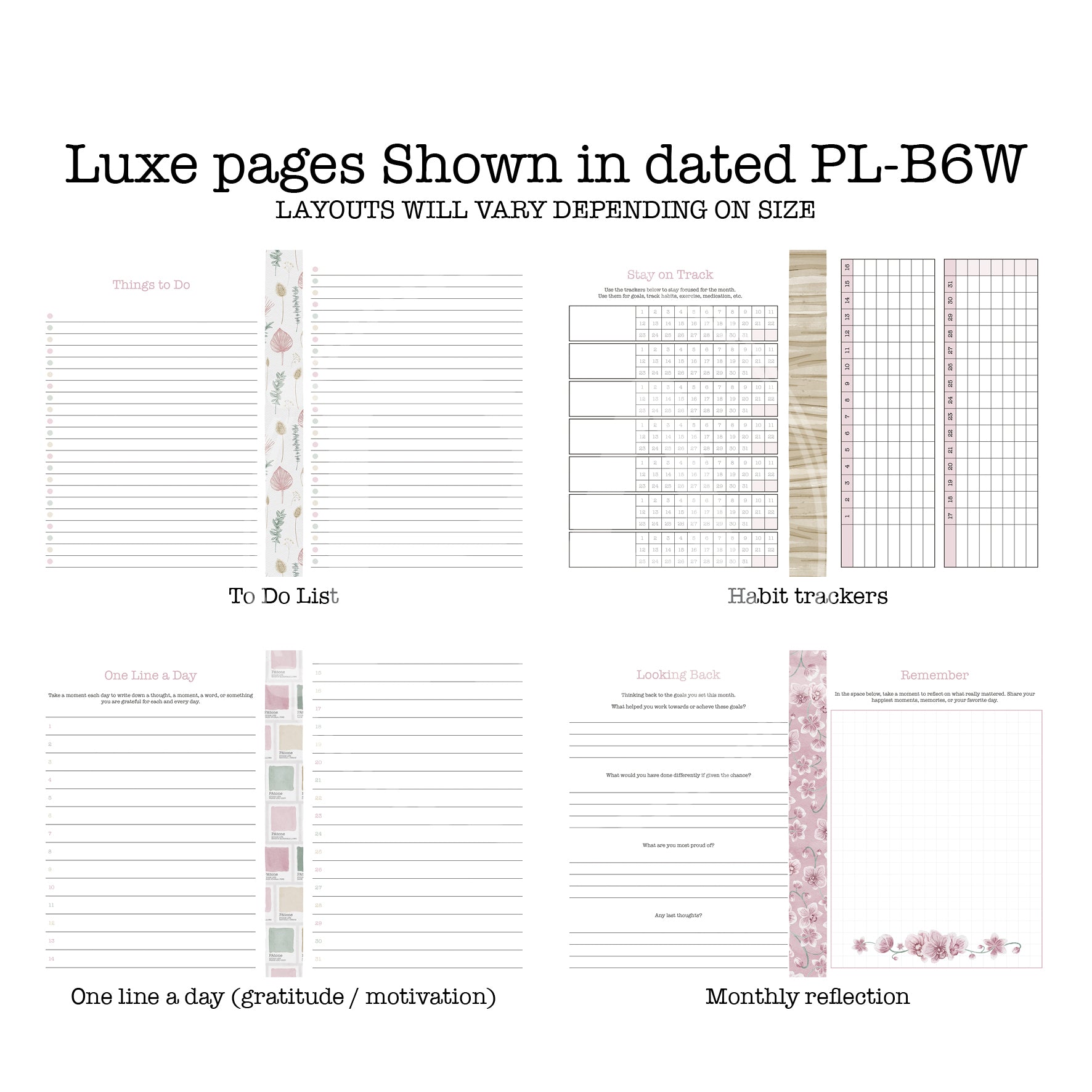 Hygge Life Printable Luxe Weekly Inserts