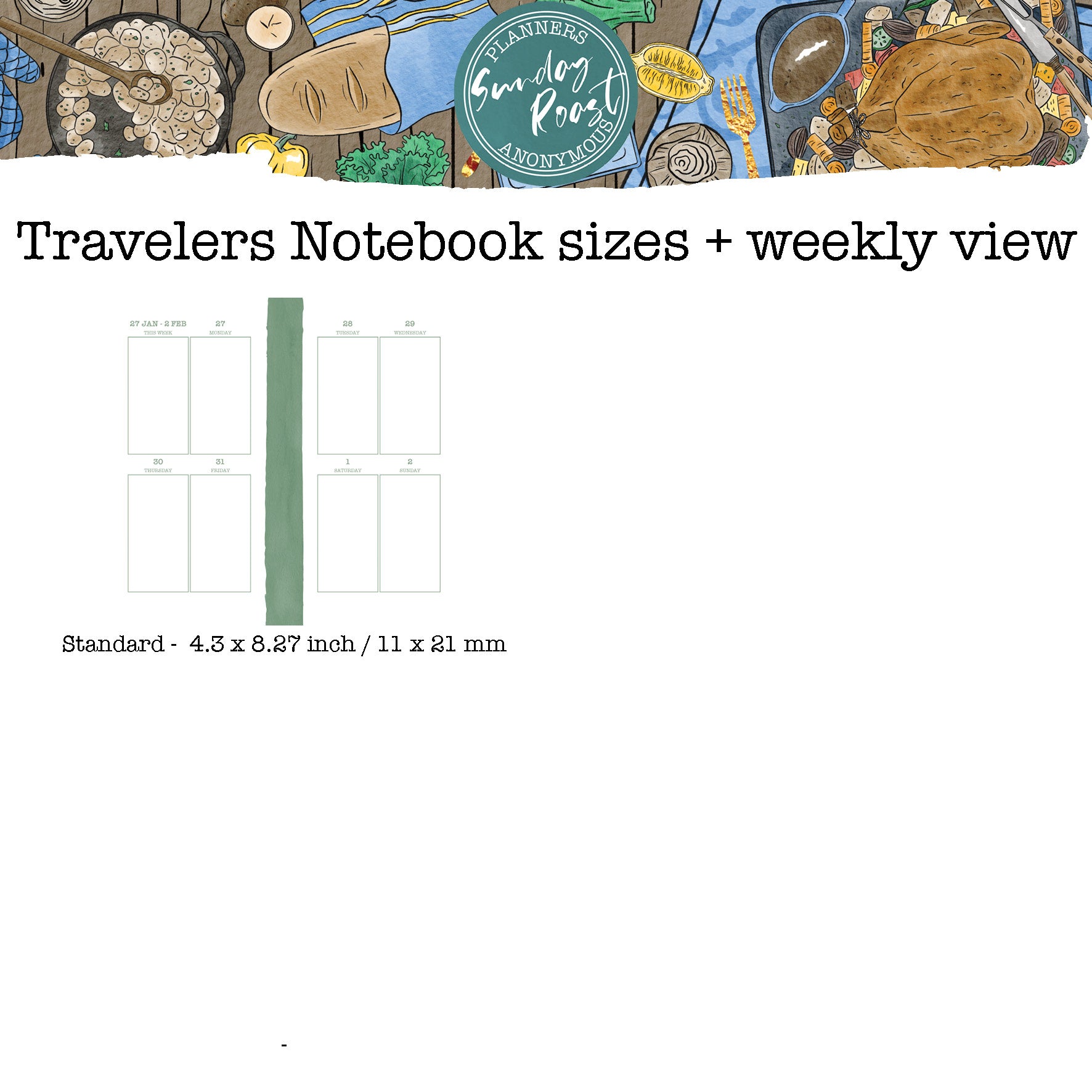 Sunday Roast - Printable Inserts - Luxe Weekly
