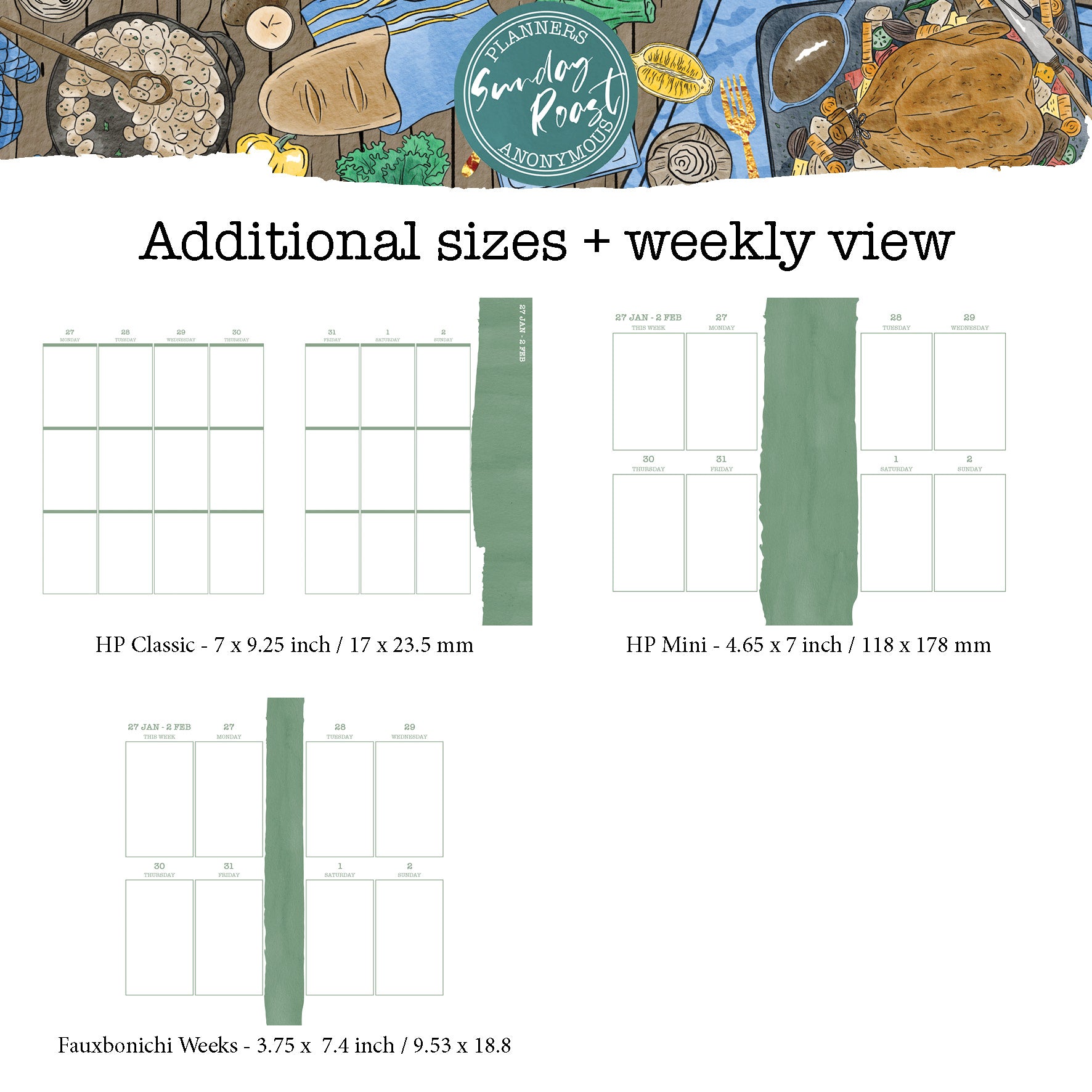 Sunday Roast - Printable Inserts - Luxe Weekly