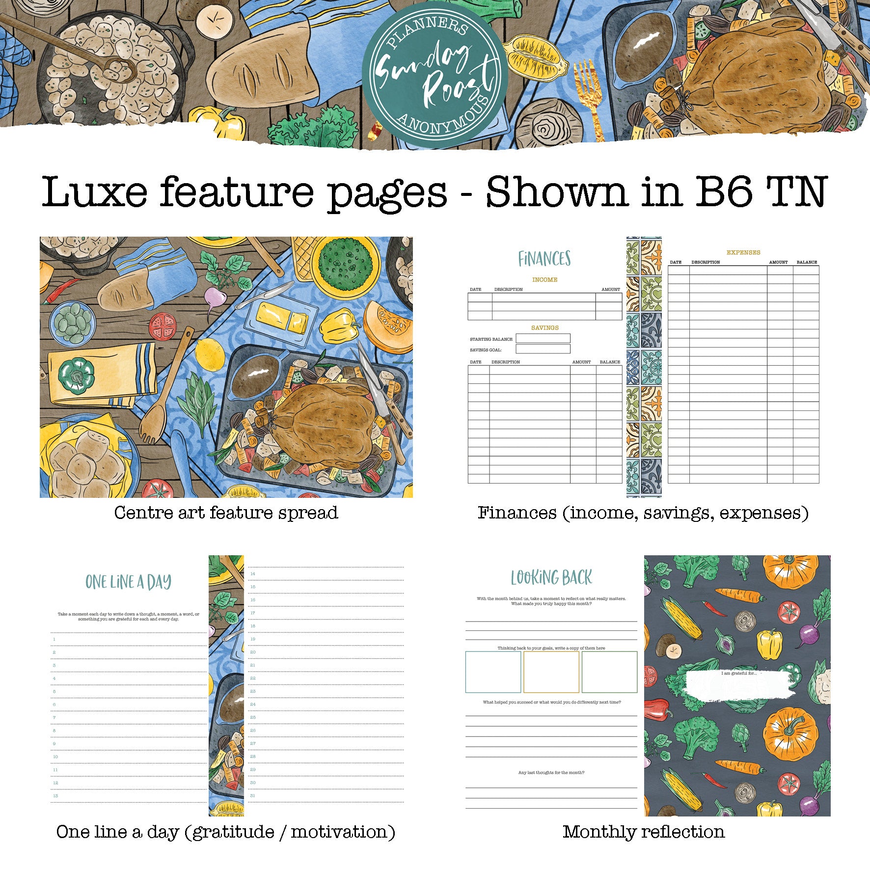 Sunday Roast - Printable Inserts - Luxe Weekly