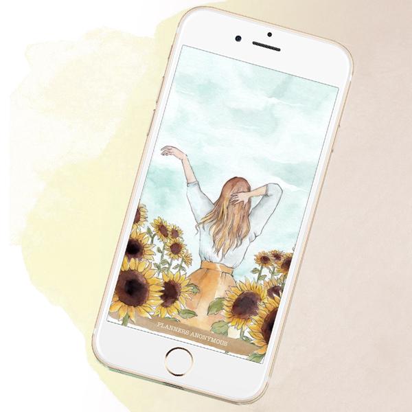 Sunflowers and Sunshine Phone Background