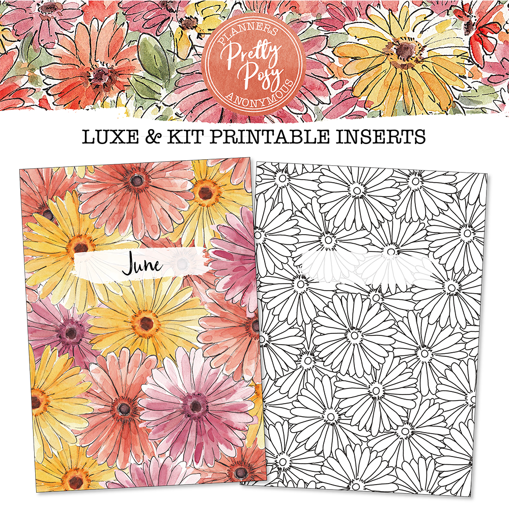 Pretty Posy Printable Inserts