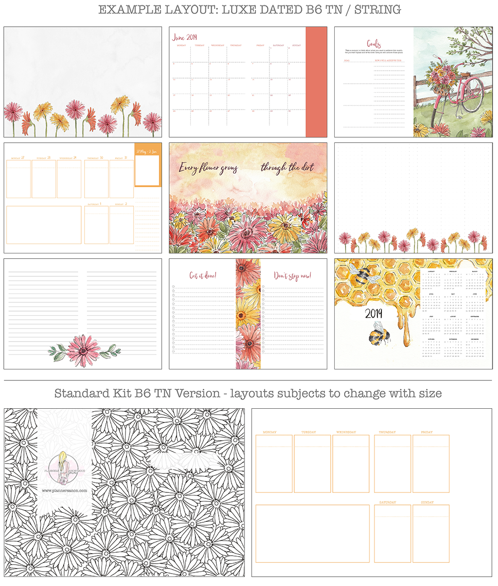 Pretty Posy Printable Inserts