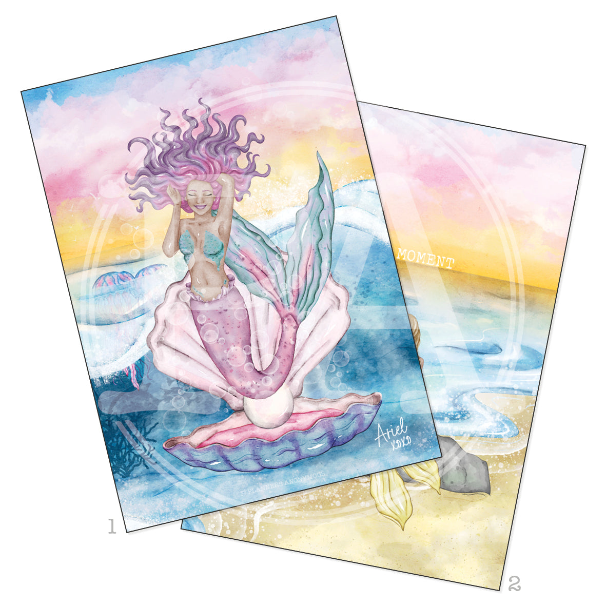 Mermaid Shores Printable Art Card
