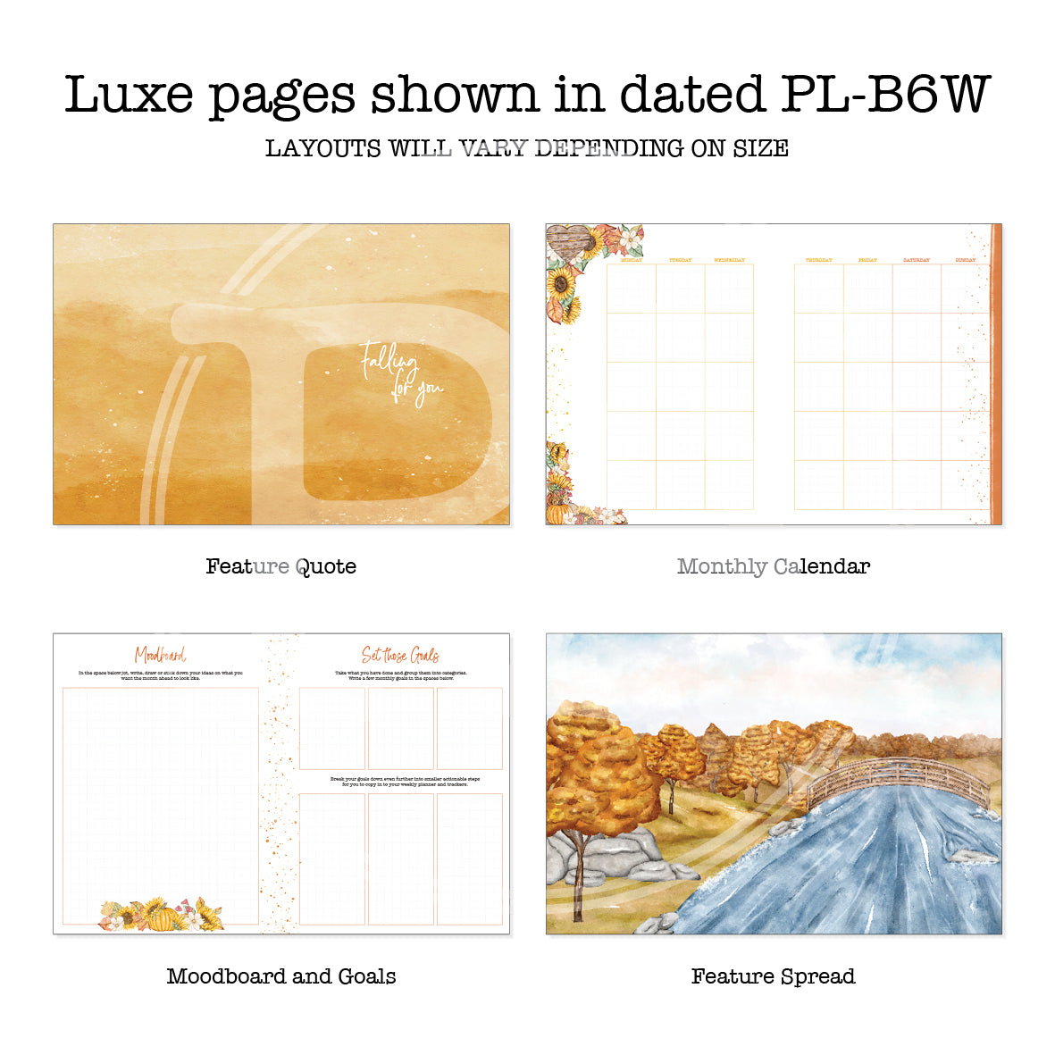 All For Fall Inserts Luxe Weekly Printable