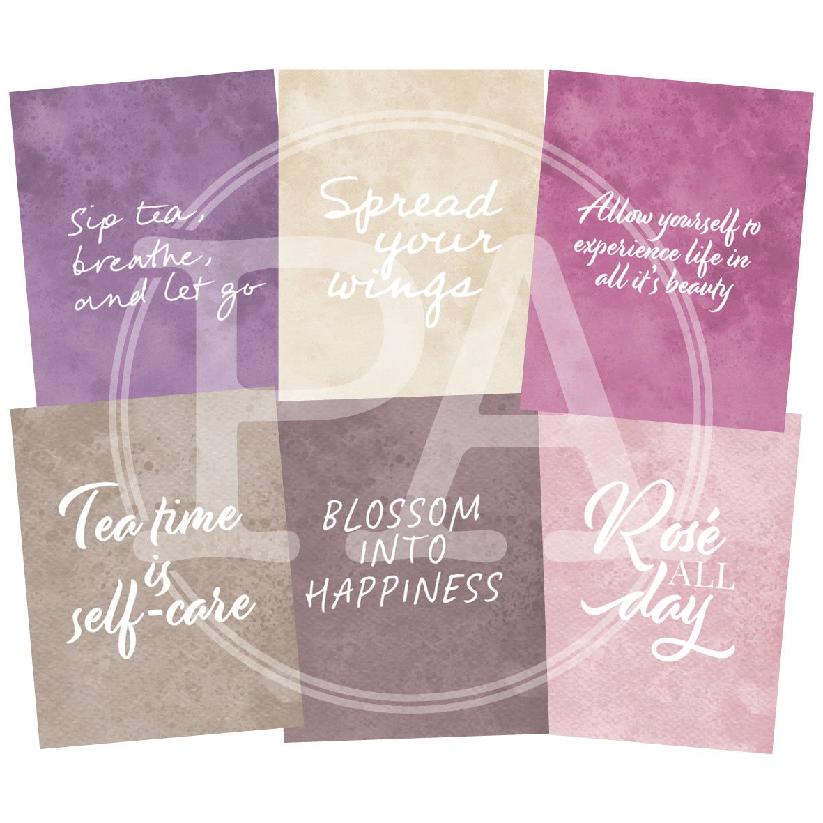 Plum Blossom Quote Cards
