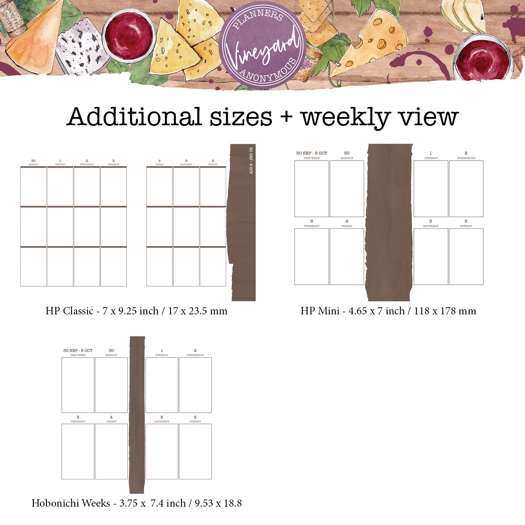 Vineyard Printable Inserts