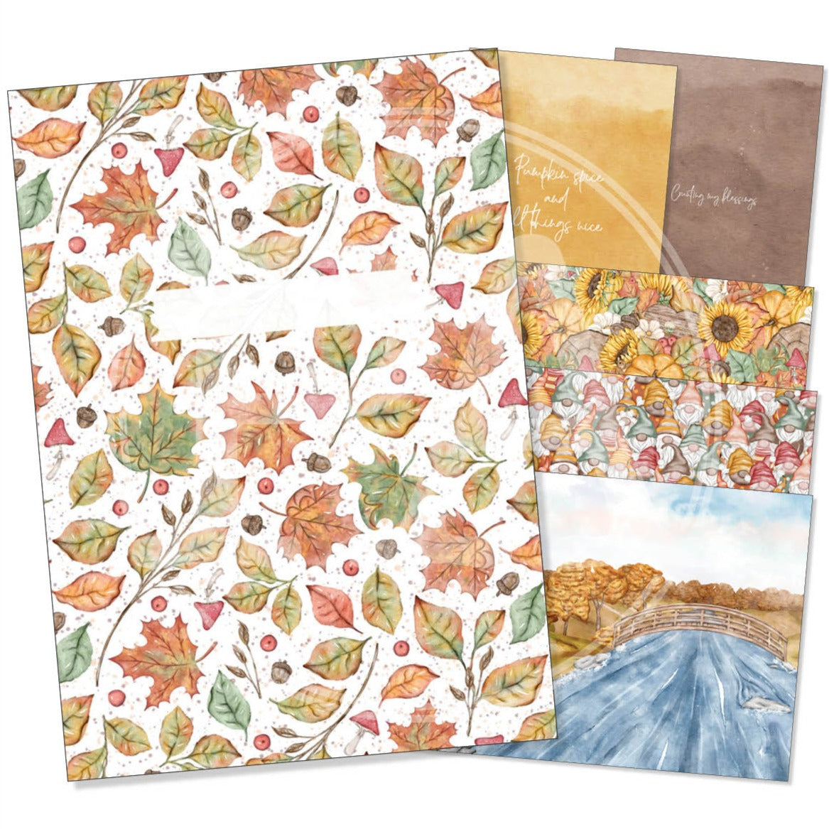 All For Fall Printable Inserts - Themed Dot Grid