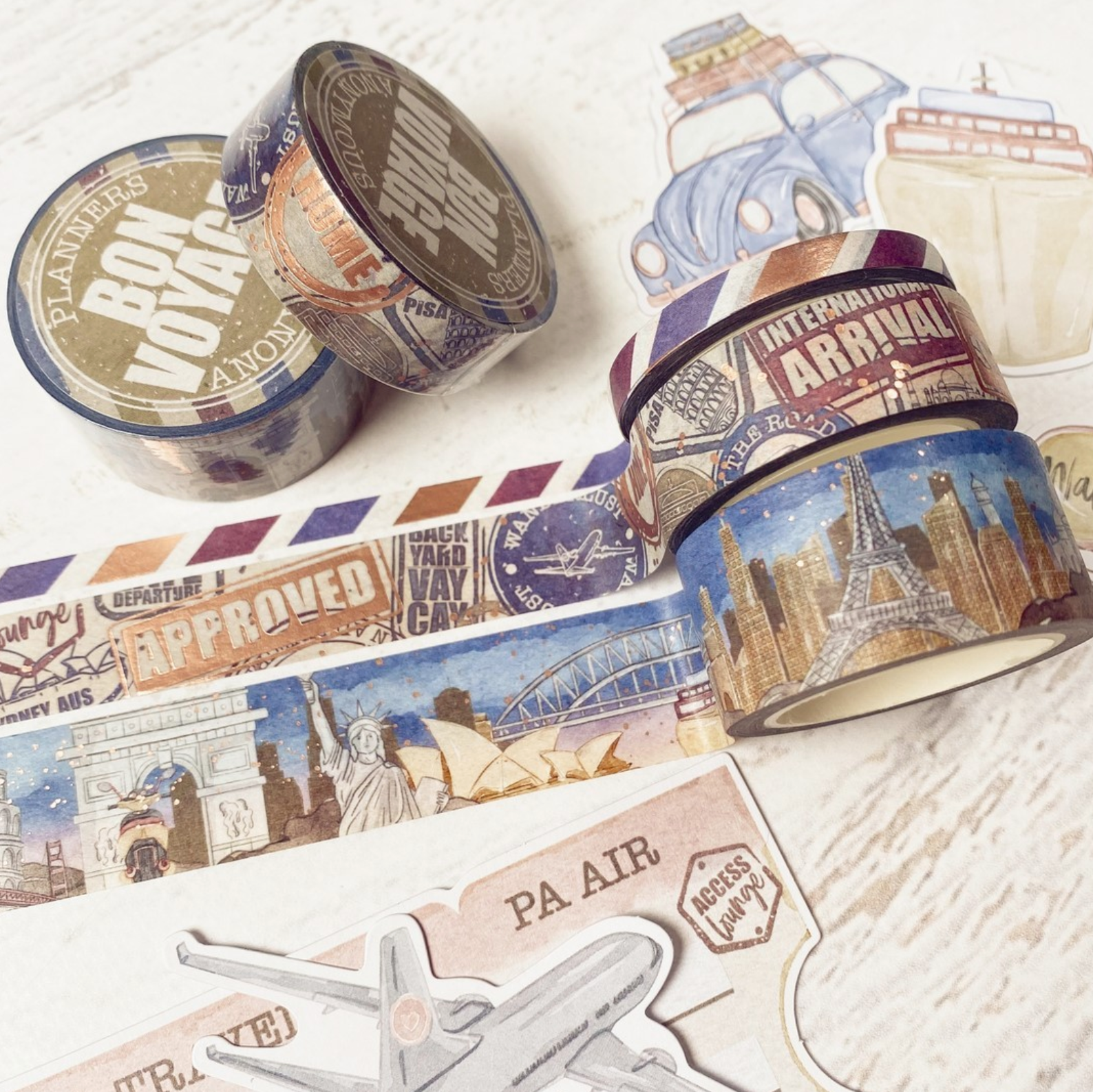Bon Voyage Washi - medium (approx 15mm)