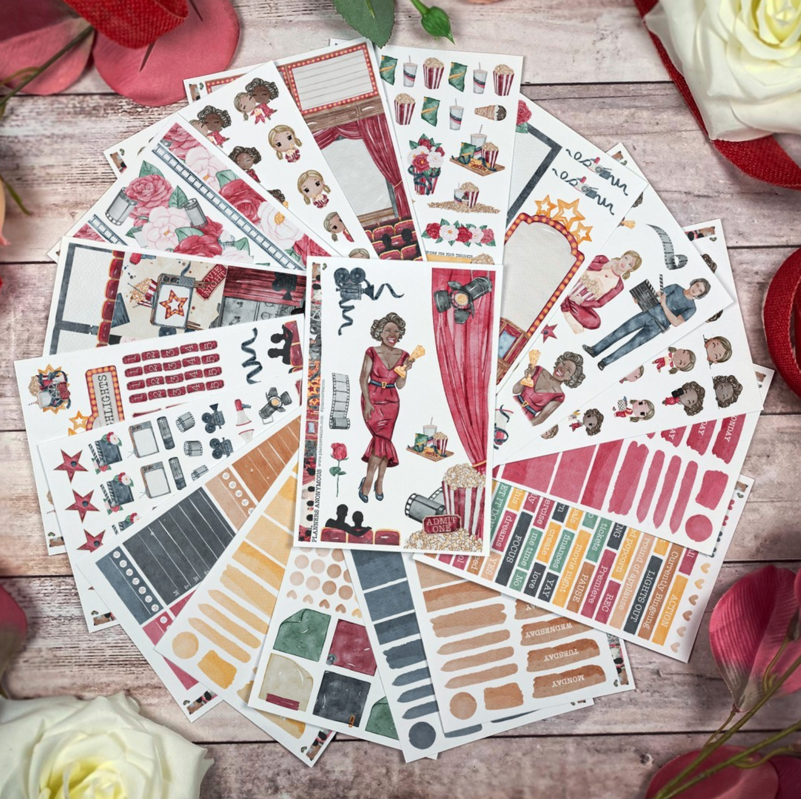 Showtime decorative stickers