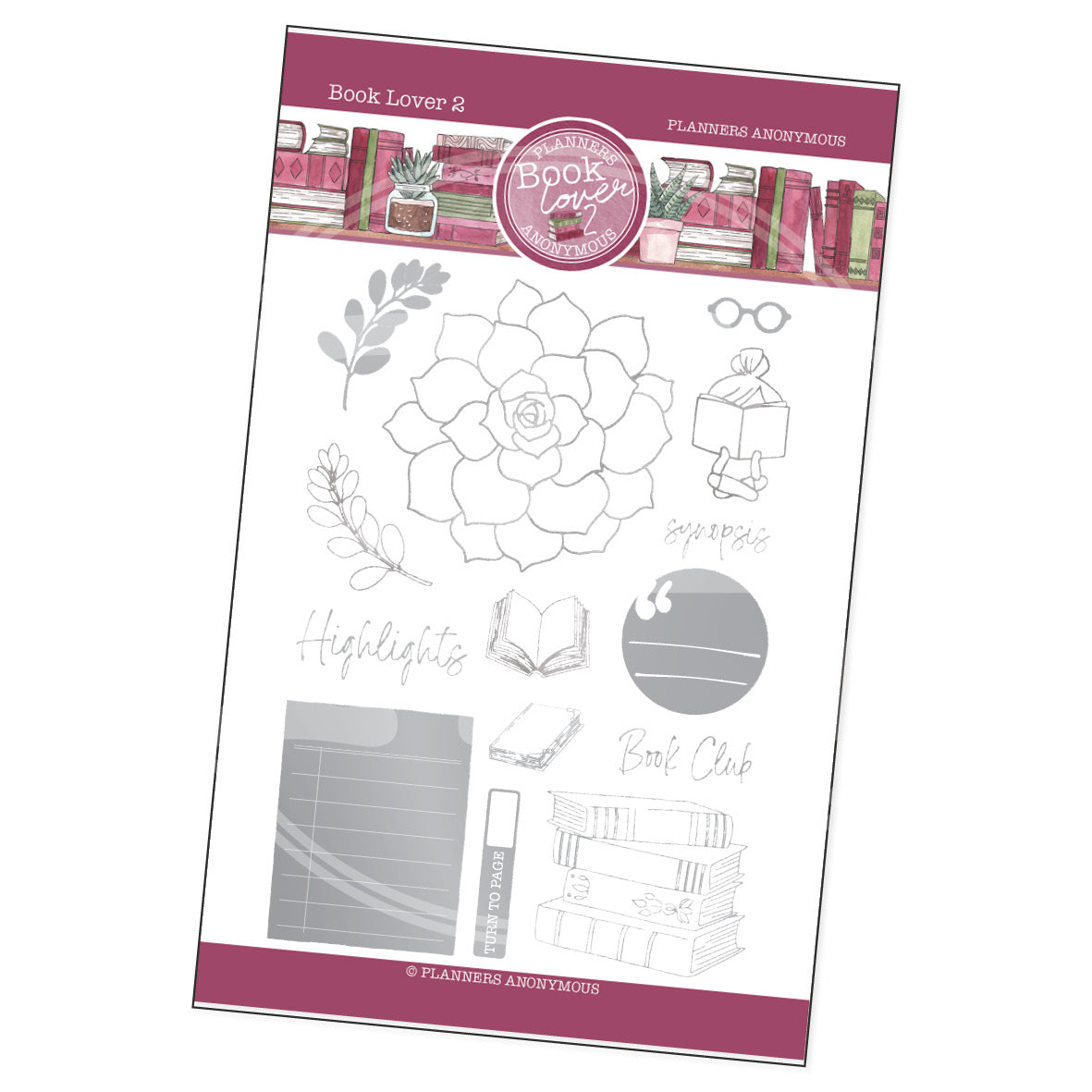 Book Lover 2 Planner Kit