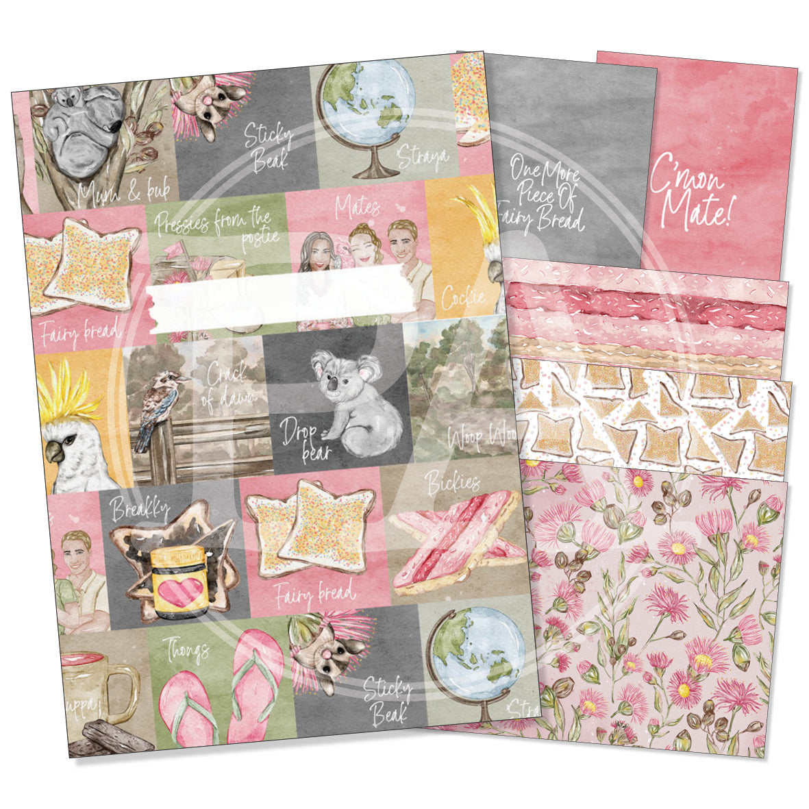 Australiana Inserts Themed Dot Grid Printable