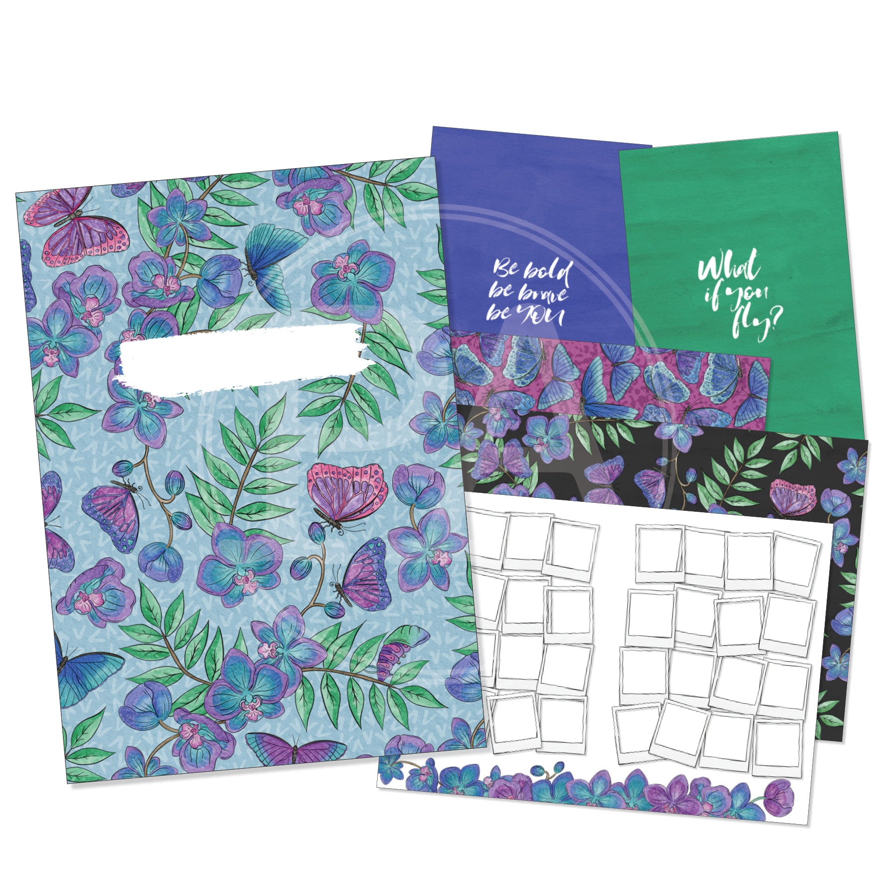 Butterfly Skies - Printable Inserts - Themed Dot Grid