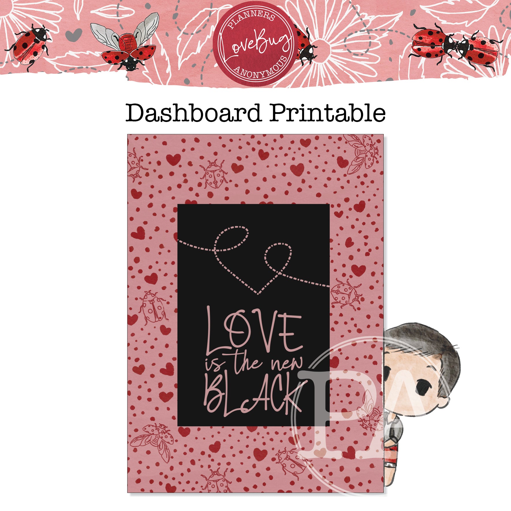 Love Bug Printable Art Card