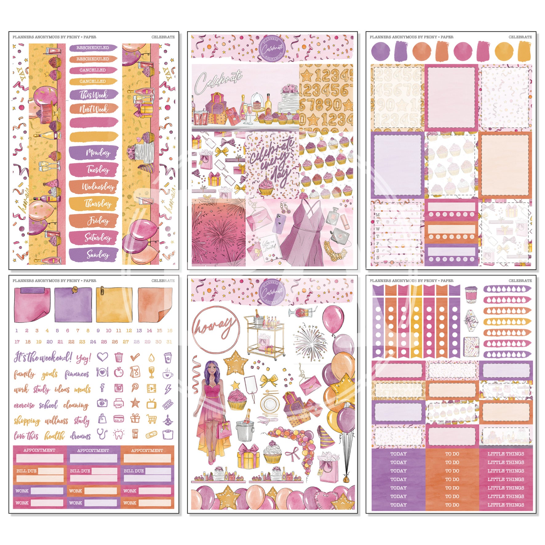 Celebrate - Weekly Sticker Kit