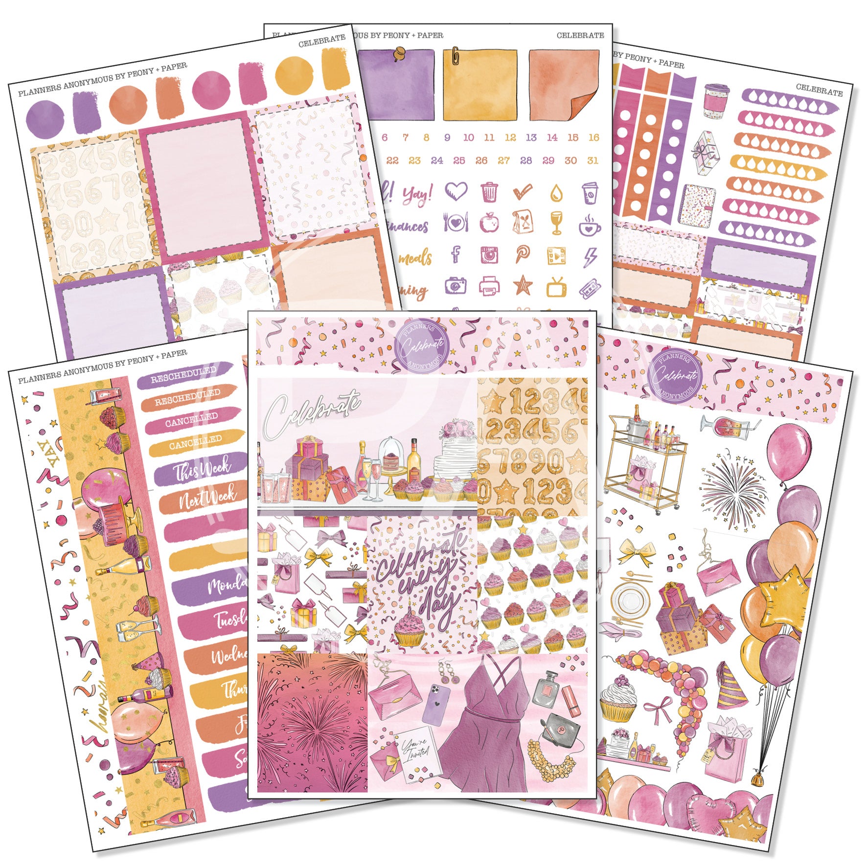 Celebrate - Weekly Sticker Kit