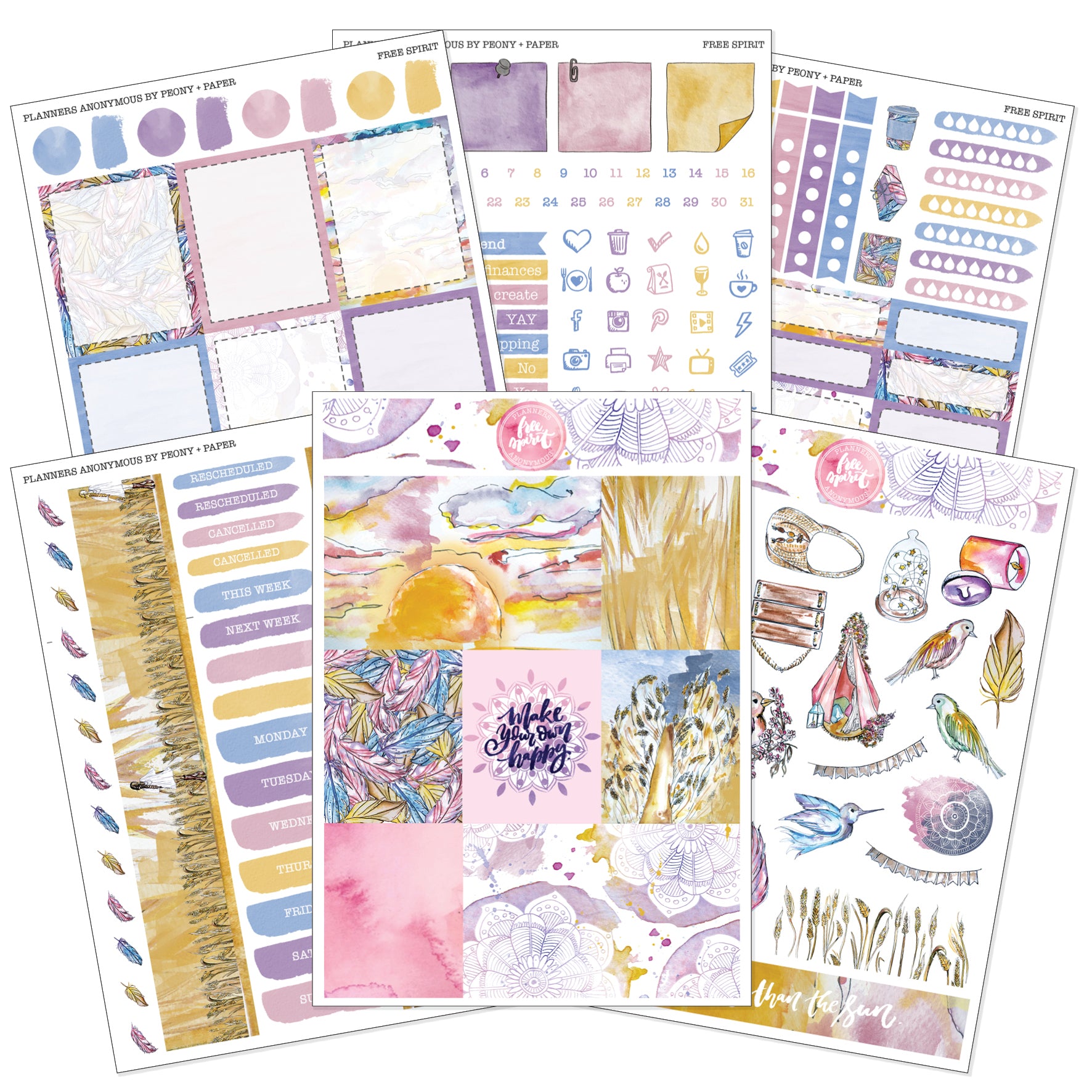 Free Spirit - Weekly Sticker Kit