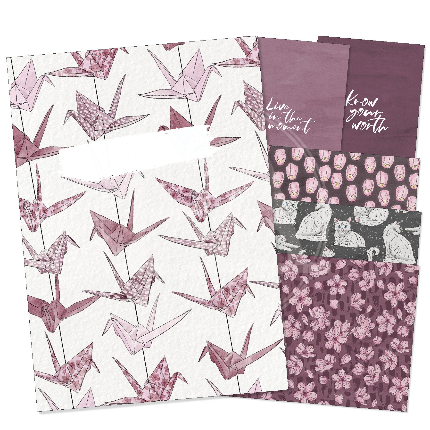Sakura Printable Inserts - Themed Dot Grid