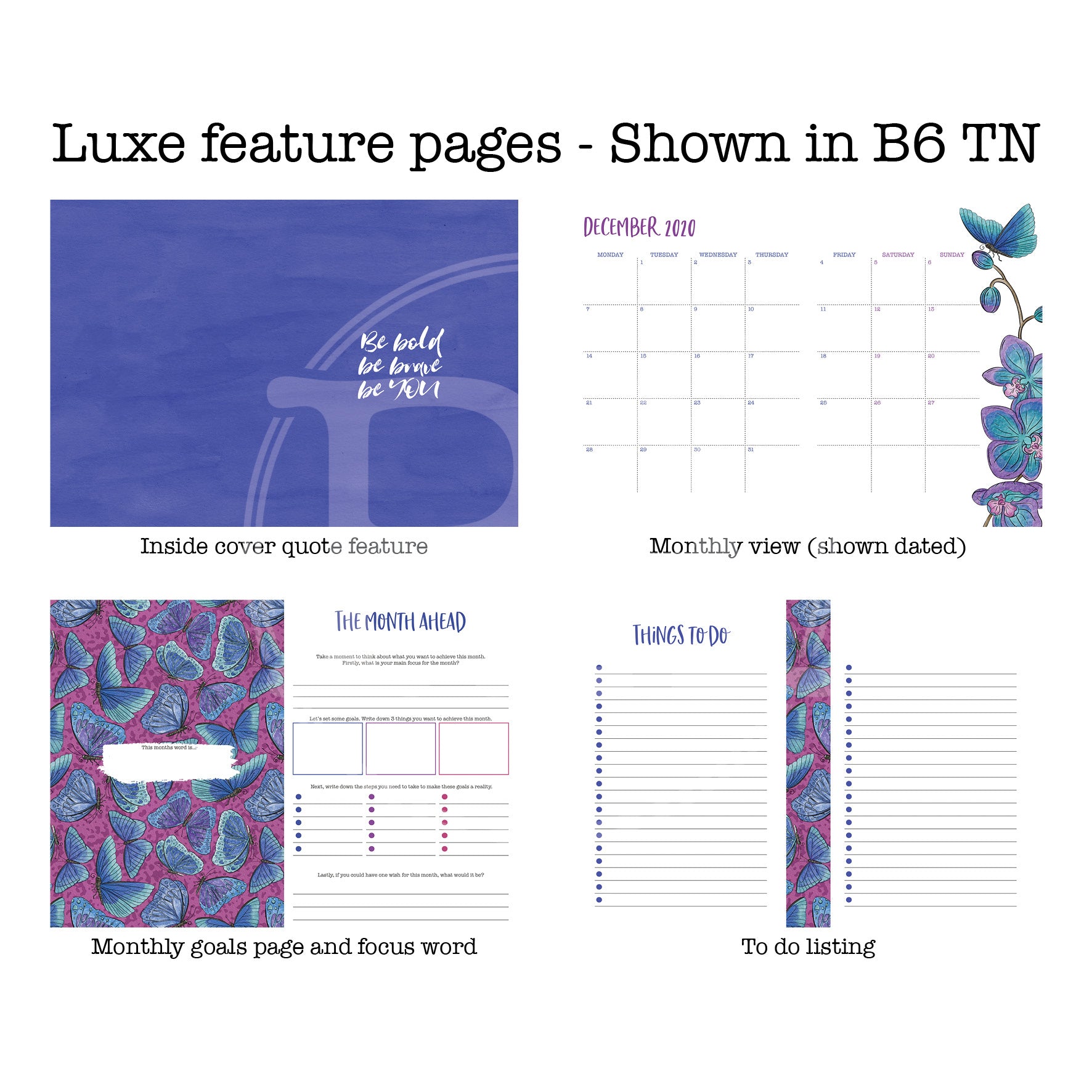 Butterfly Skies - Printable Inserts - Luxe Weekly