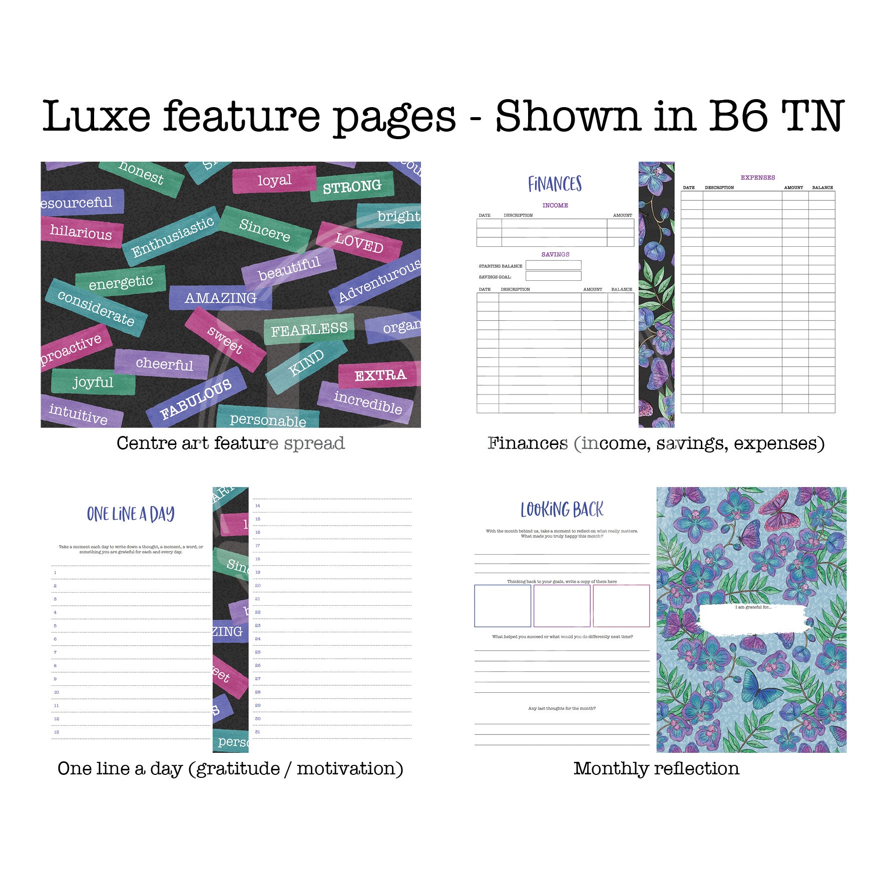 Butterfly Skies - Printable Inserts - Luxe Weekly