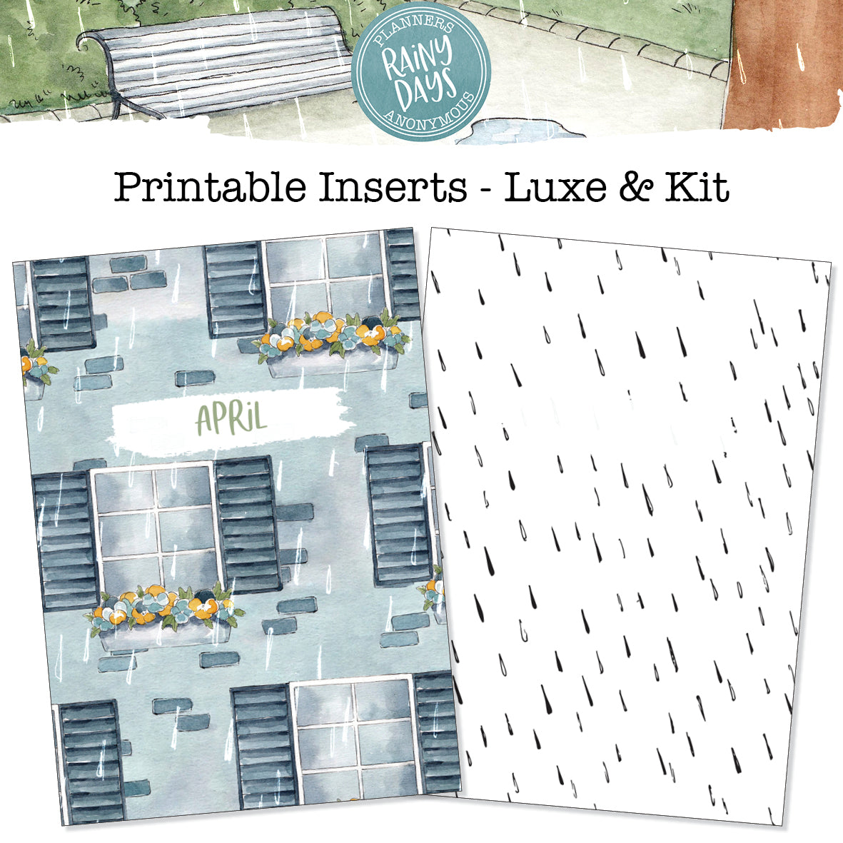 Rainy Days Printable Inserts