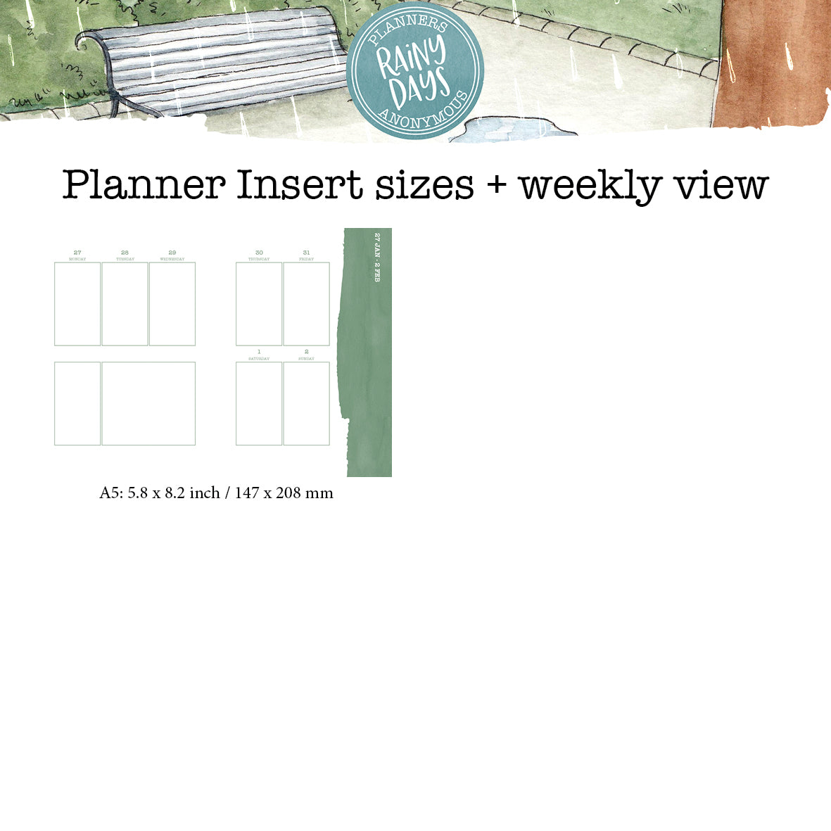 Rainy Days Printable Inserts