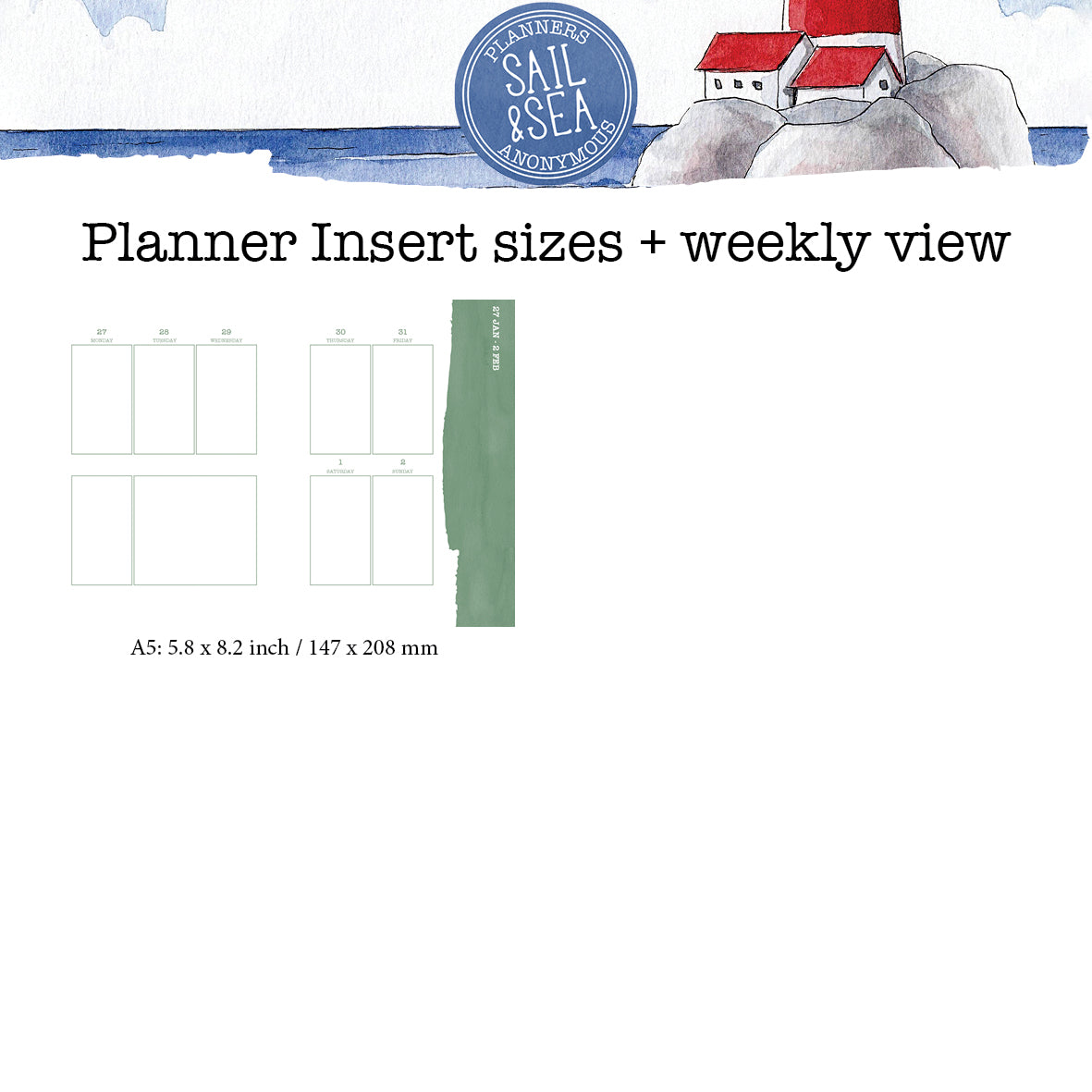 Sail and Sea Printable Inserts