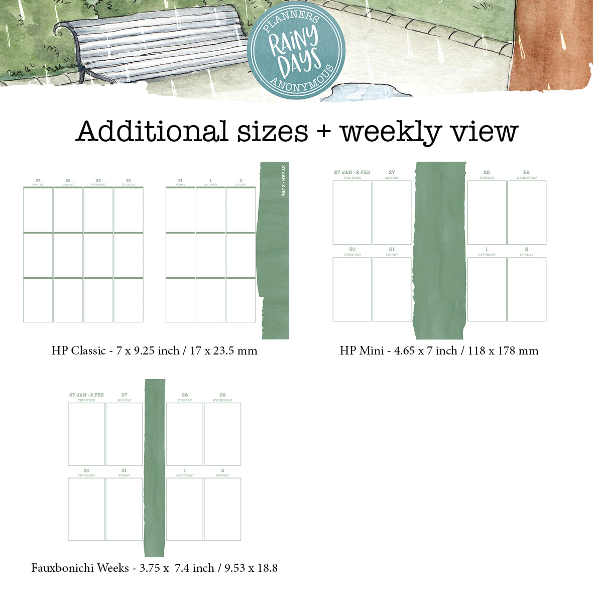 Rainy Days Printable Inserts