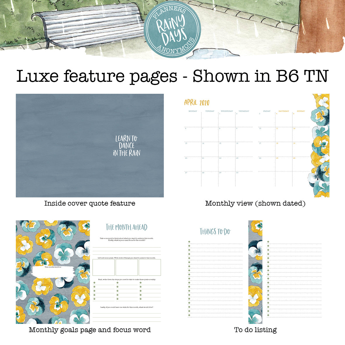 Rainy Days Printable Inserts