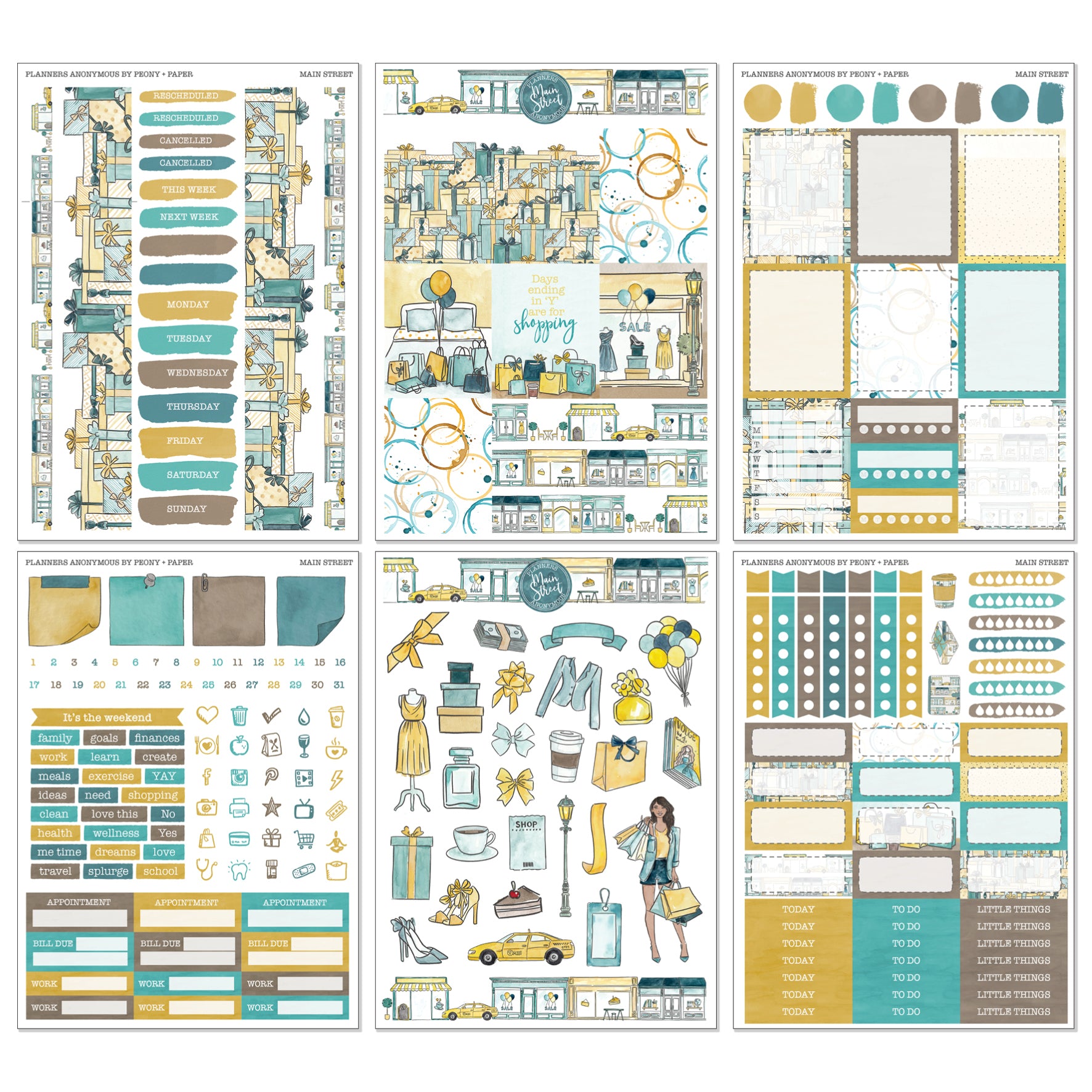 Main Street - Weekly Sticker Kit