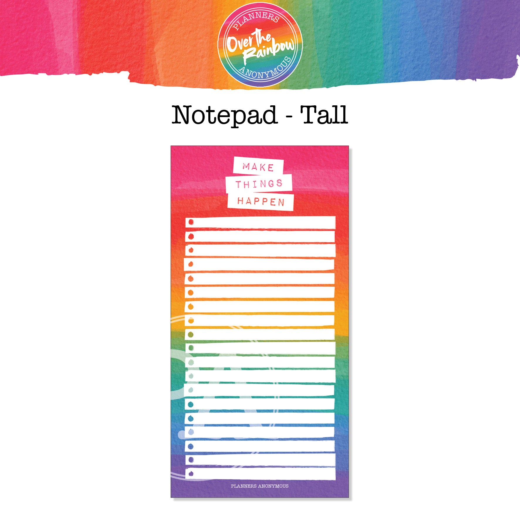 Over The Rainbow Notepad (Tall)