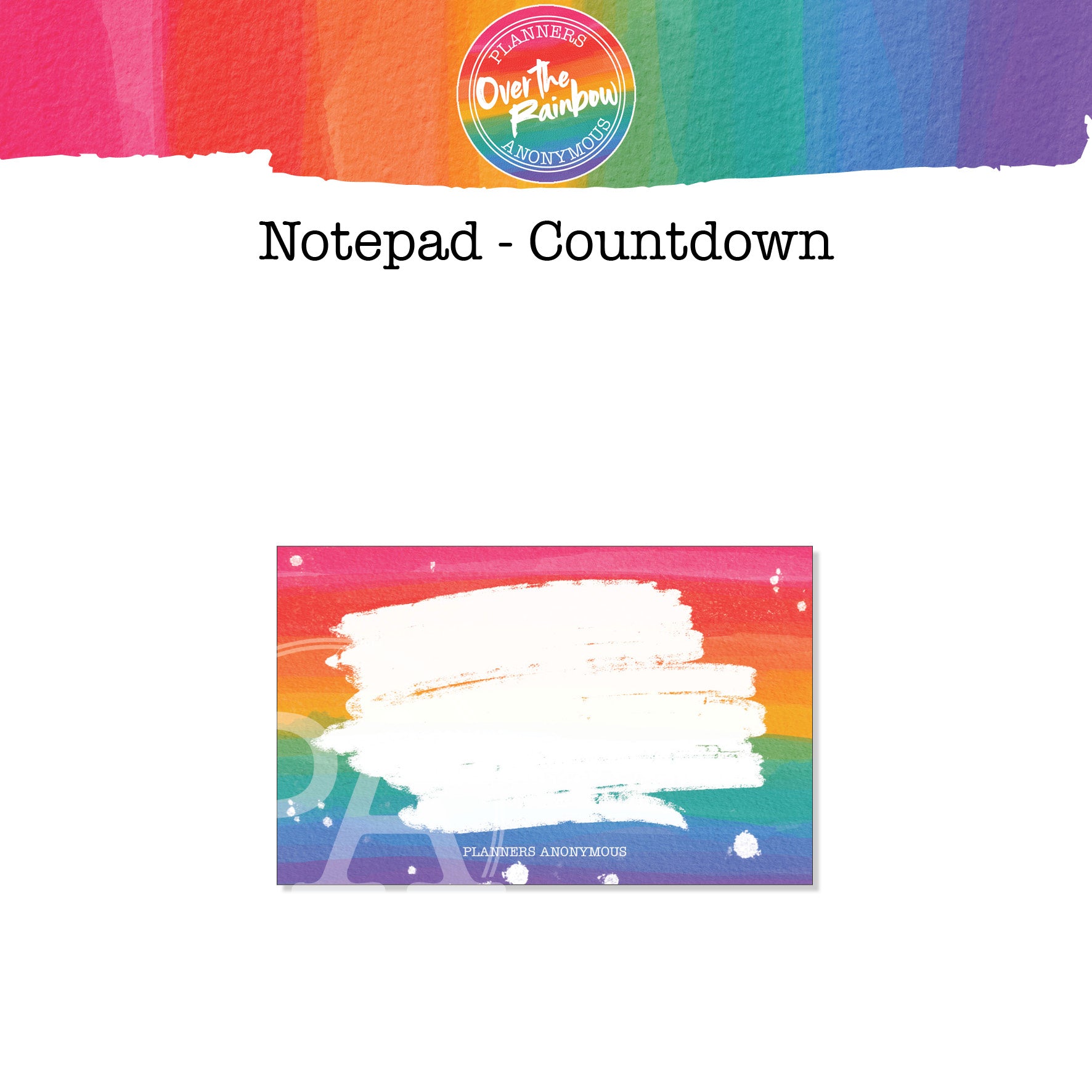 Over The Rainbow Notepad (Small)