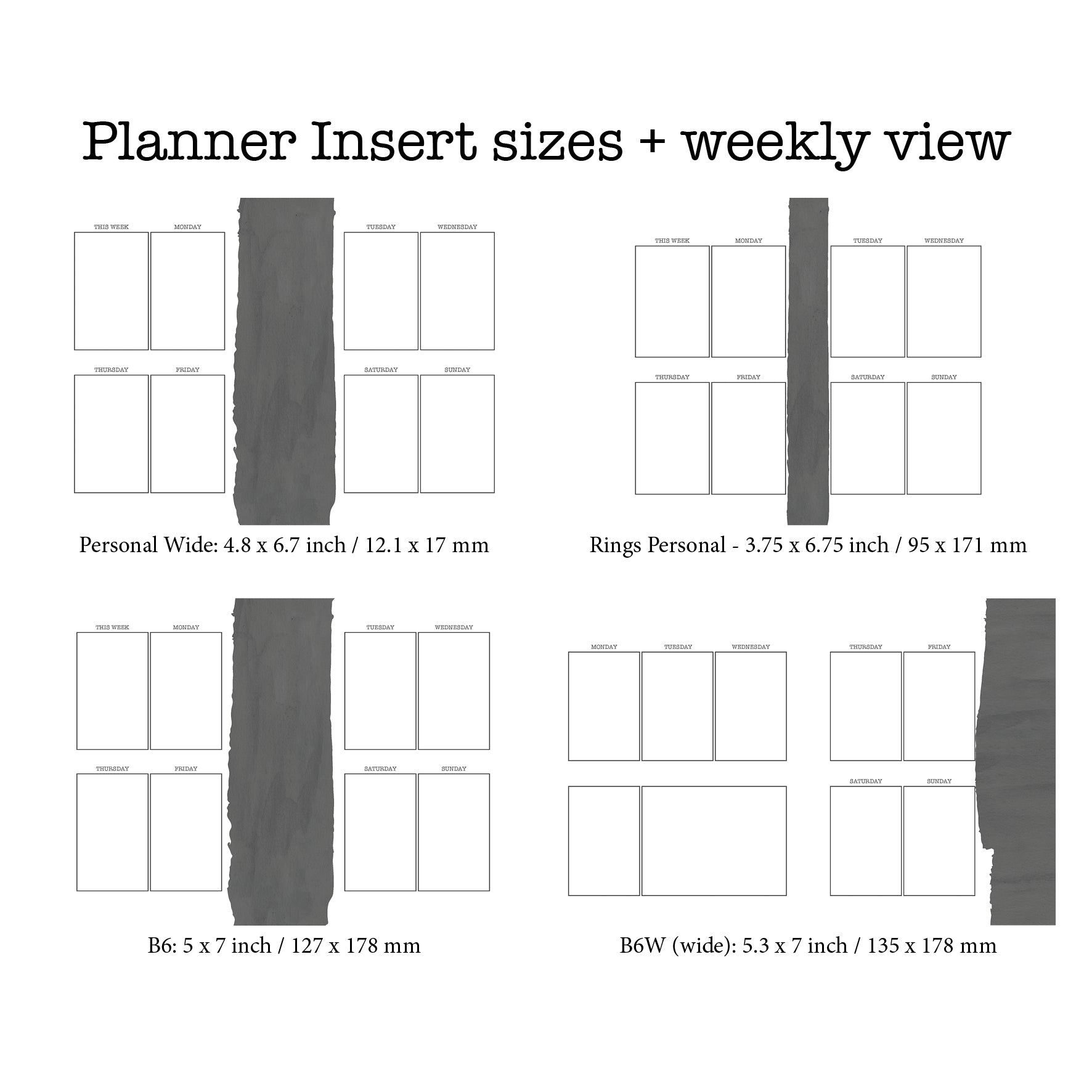 Under The Stars Printable Luxe Weekly Inserts