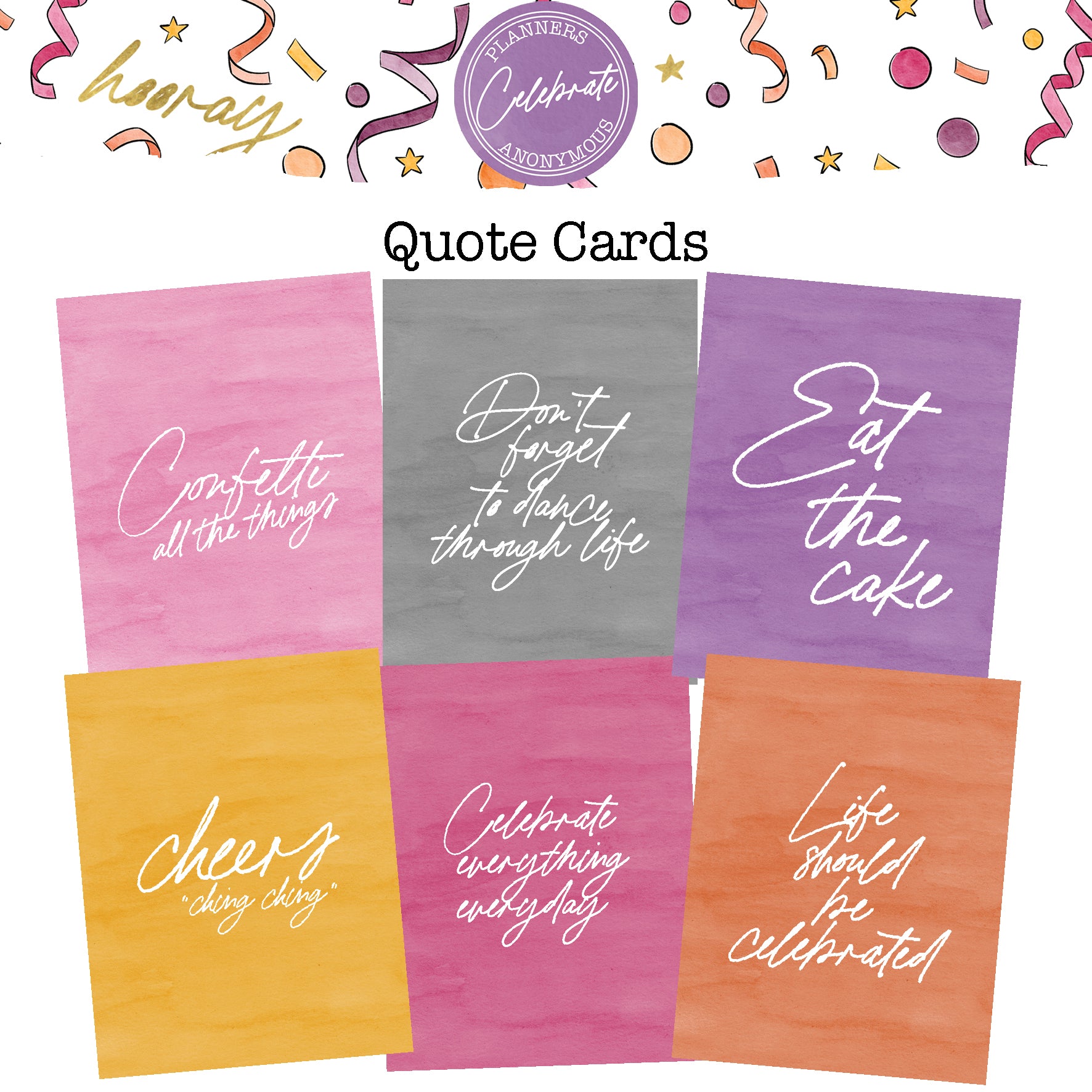 Celebrate Quote Cards