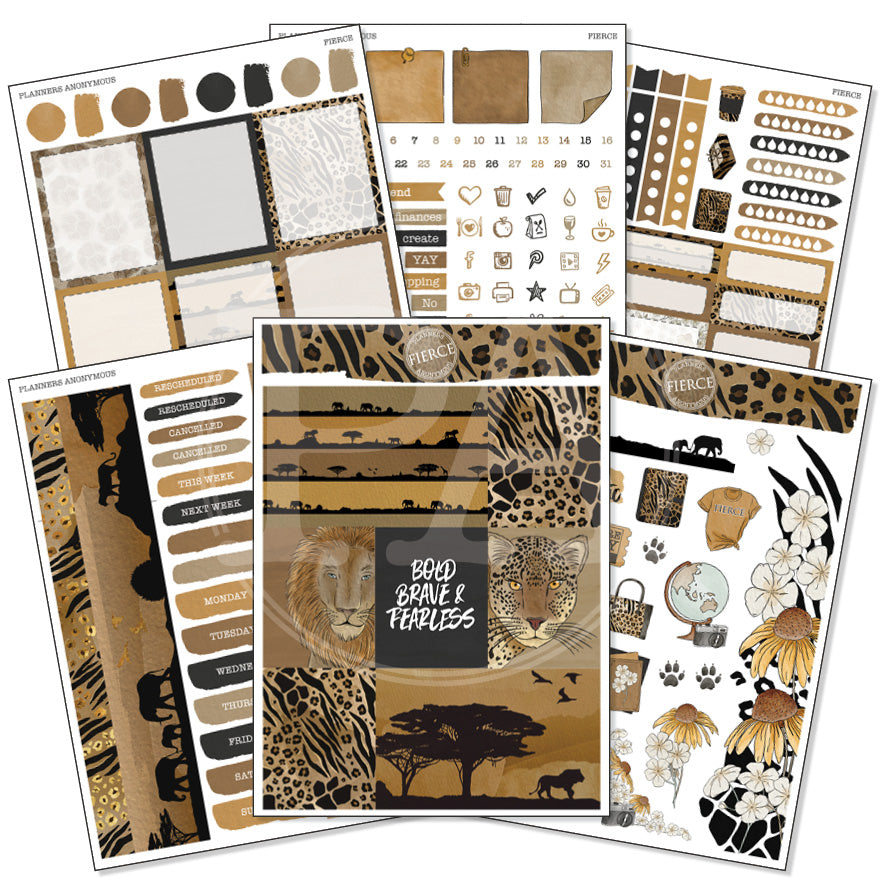 Fierce - Weekly Sticker Kit
