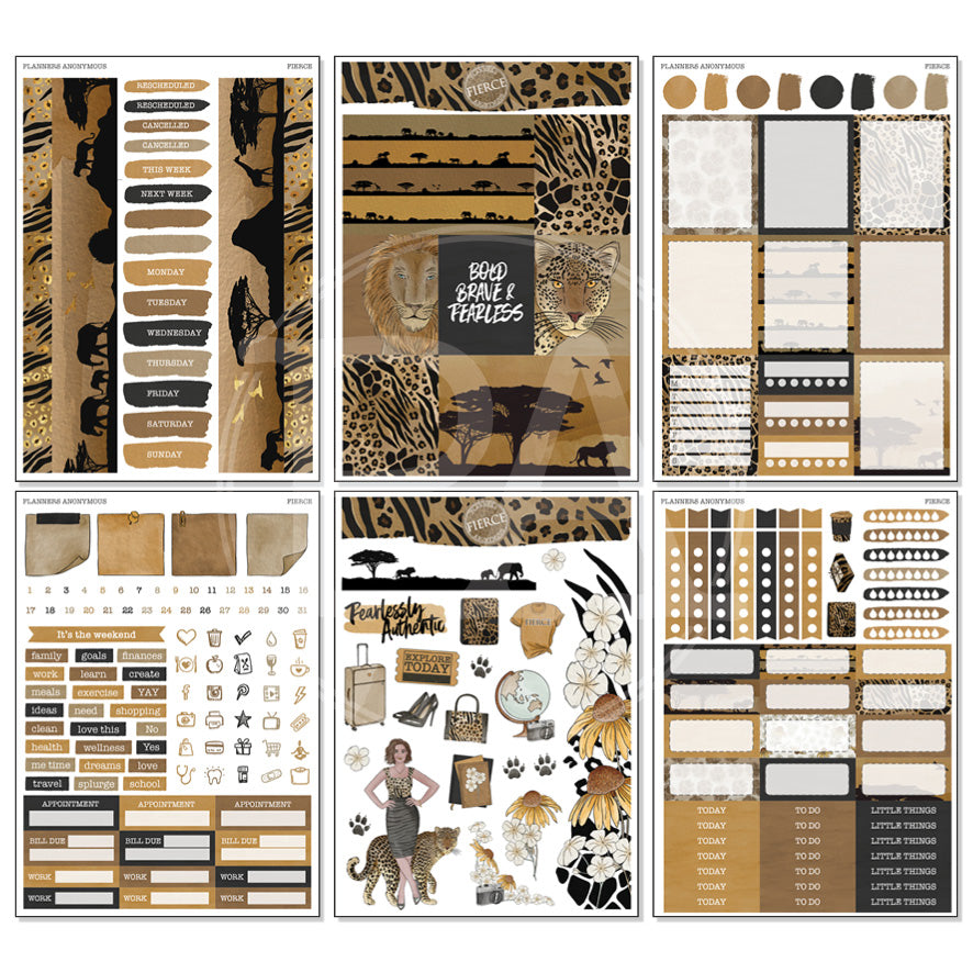 Fierce - Weekly Sticker Kit