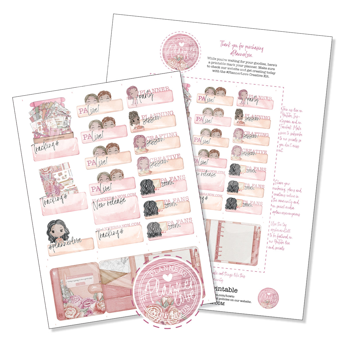 PlannerLove Planner Kit Fun Printable