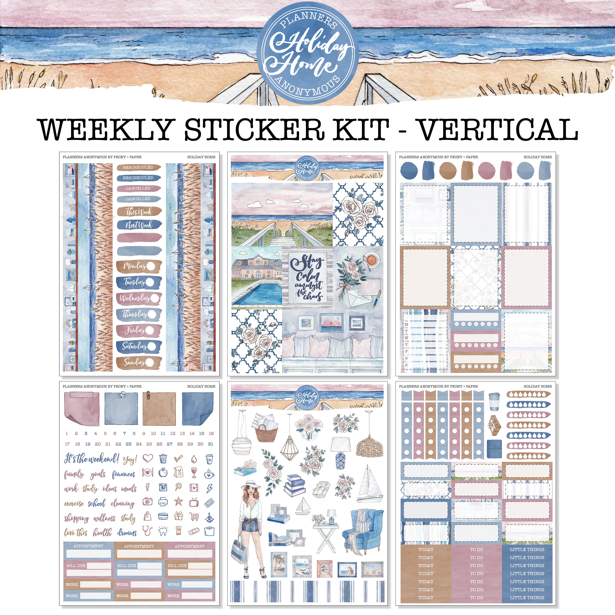 Holiday Home - Weekly Sticker Kit