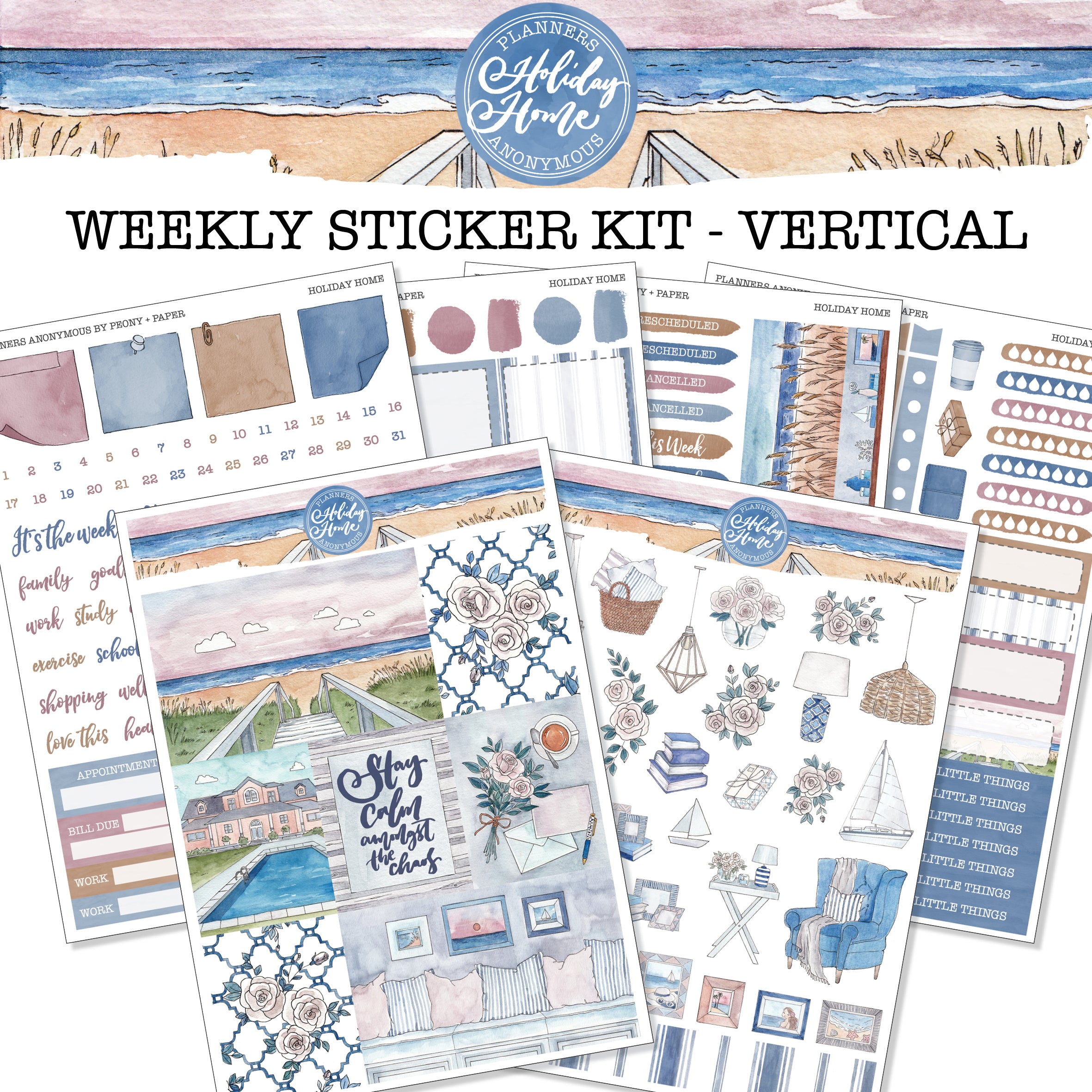 Holiday Home - Weekly Sticker Kit