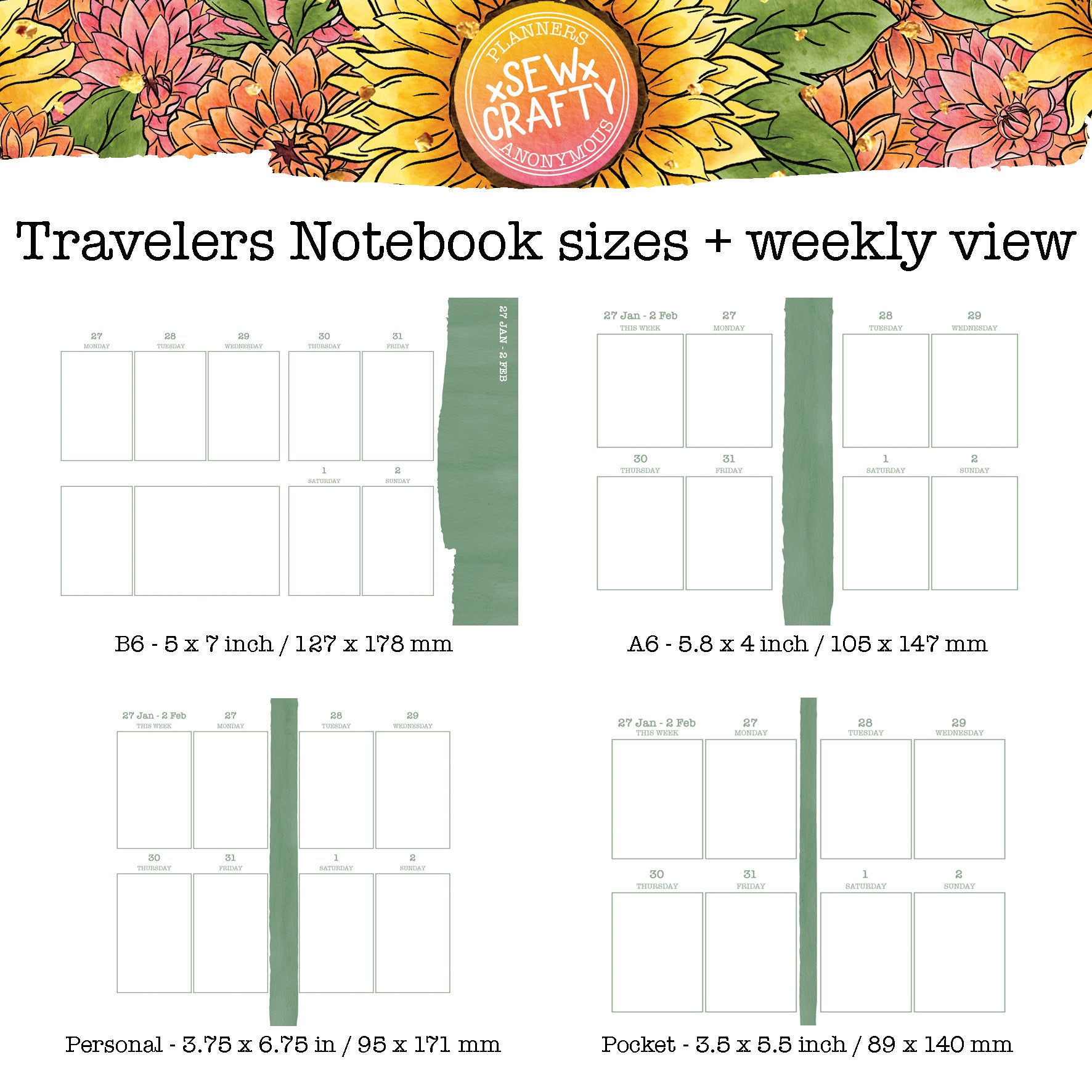Sew Crafty - Printable Inserts - Luxe Weekly