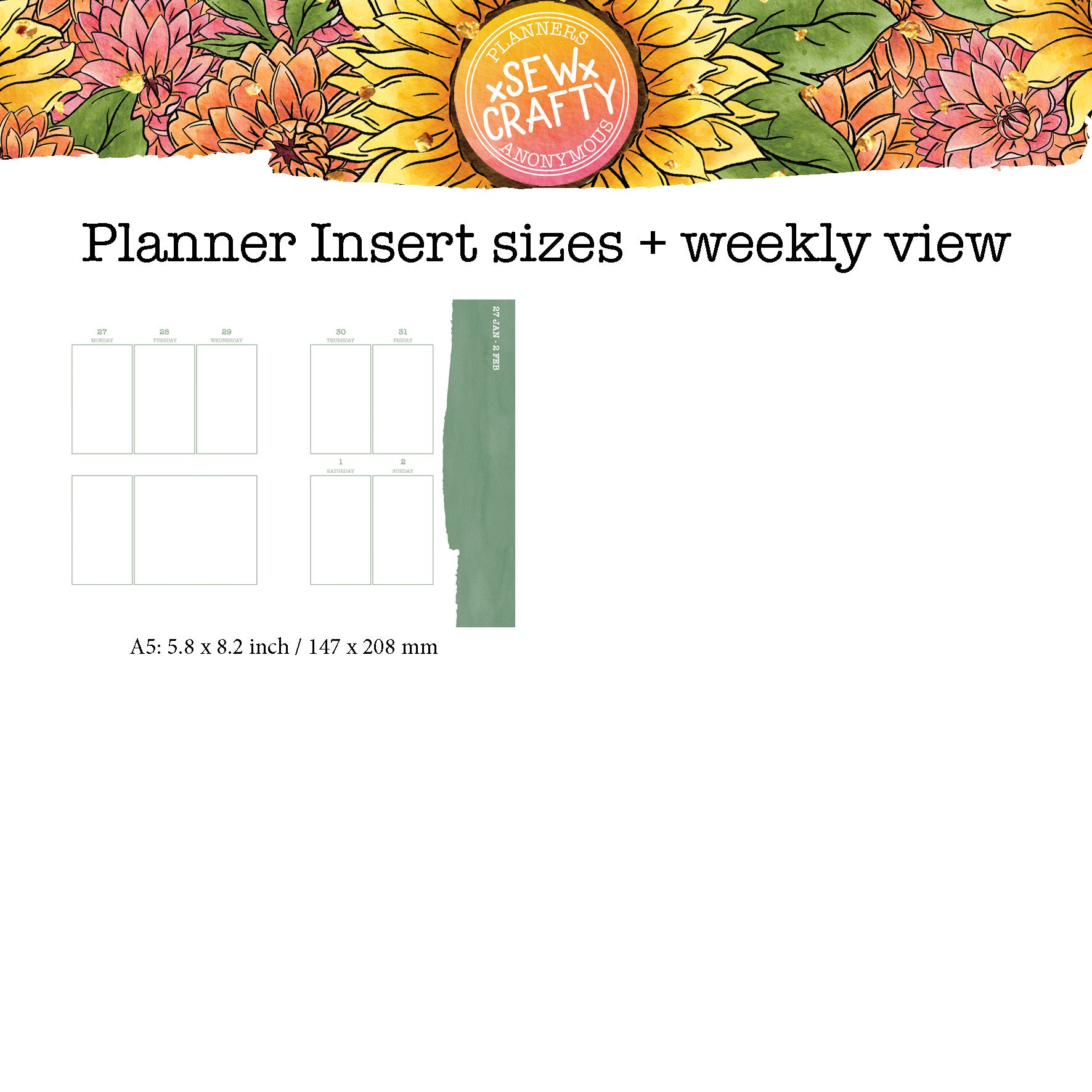 Sew Crafty - Printable Inserts - Luxe Weekly
