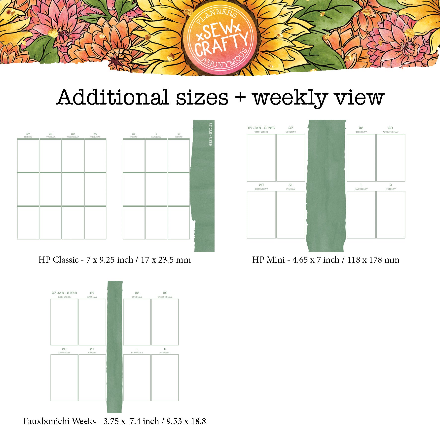 Sew Crafty - Printable Inserts - Luxe Weekly