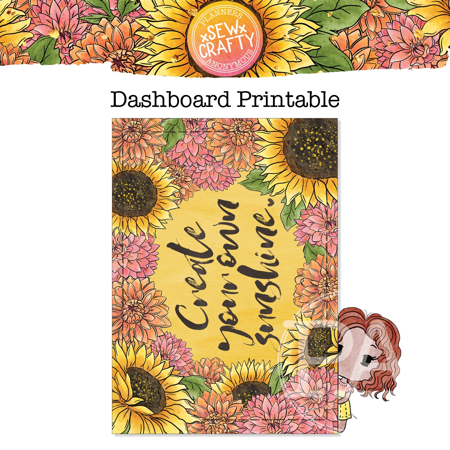 Sew Crafty Printable Art Card