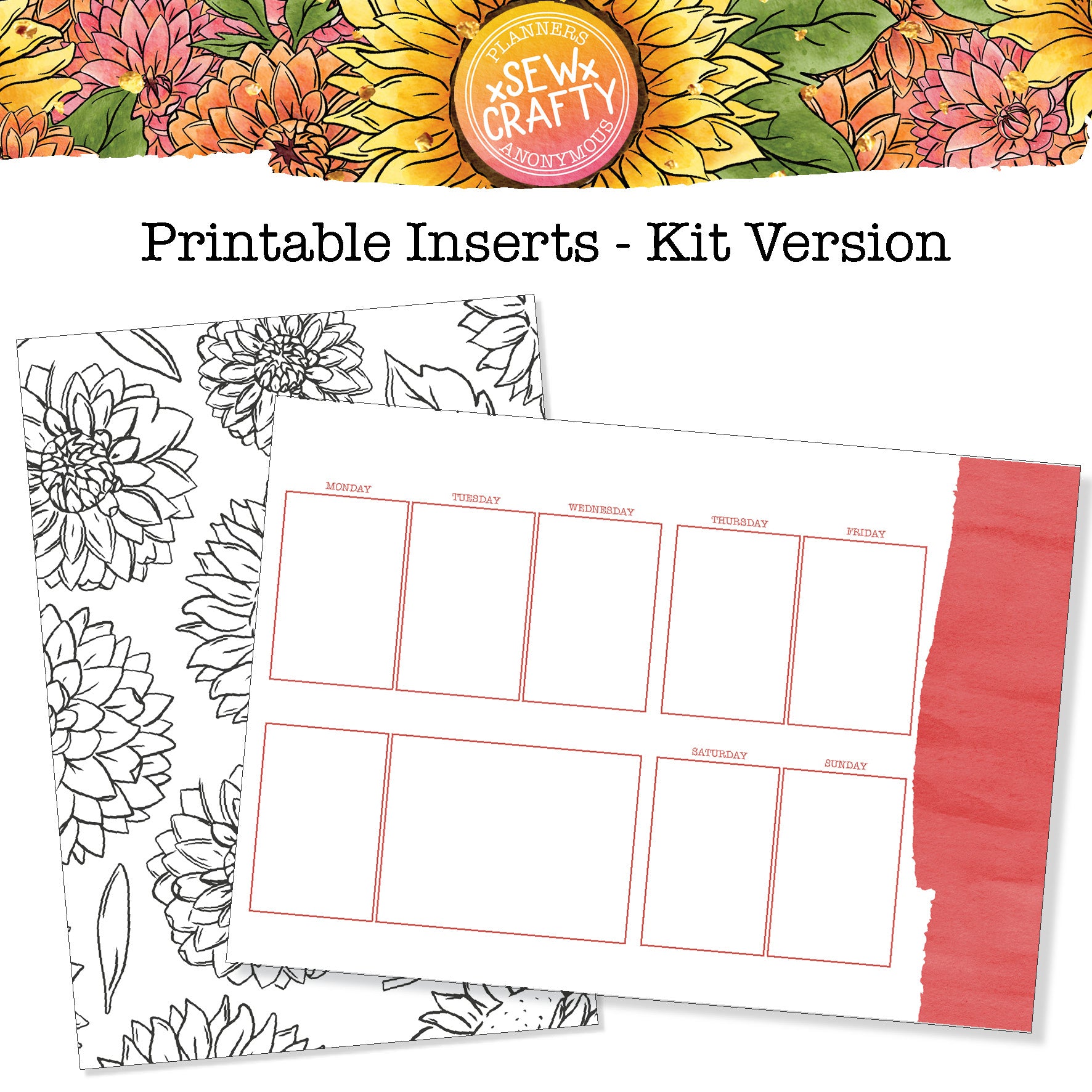 Sew Crafty - Printable Inserts - Kit