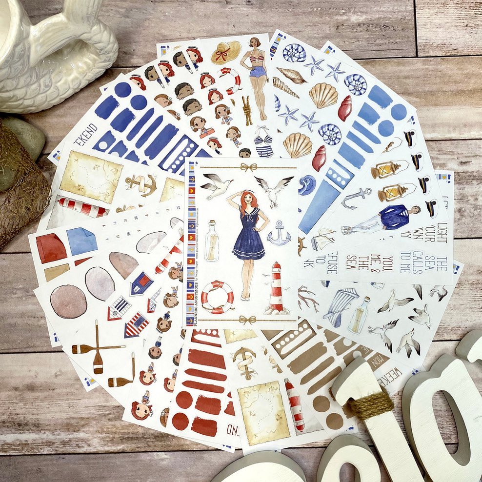 Sail and Sea decorative sticker kit